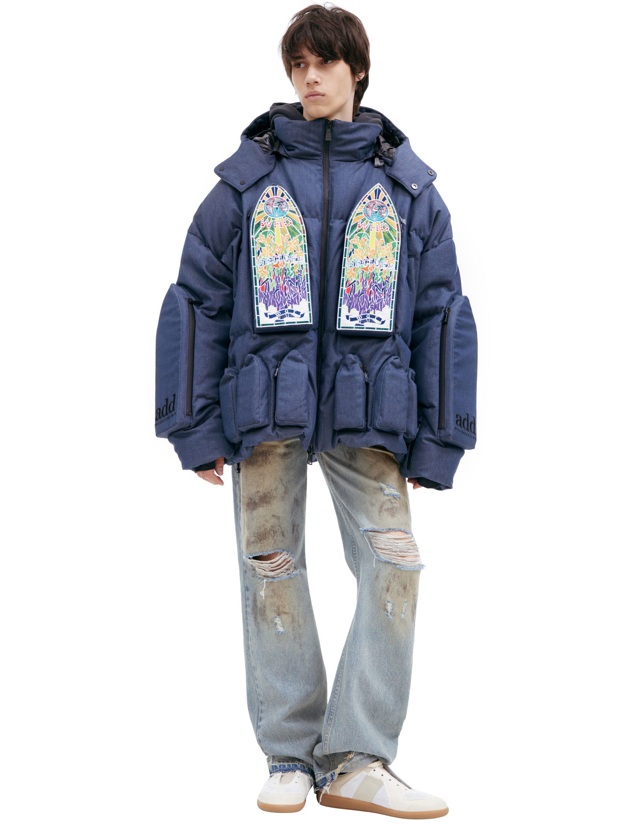 Who Decides War Jacket With Patches In Blue