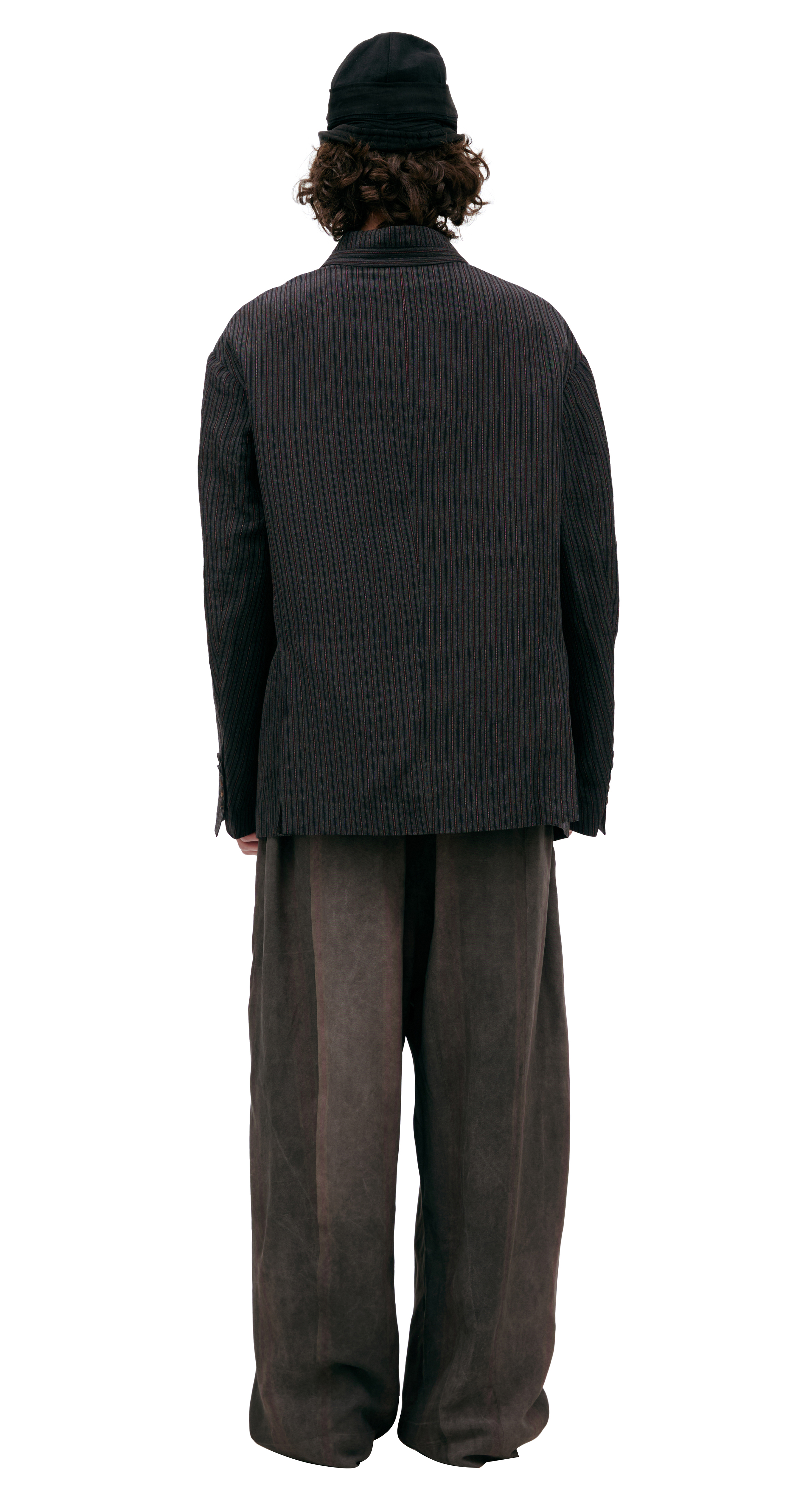 Buy Ziggy Chen men grey striped jacket for $1,300 online on