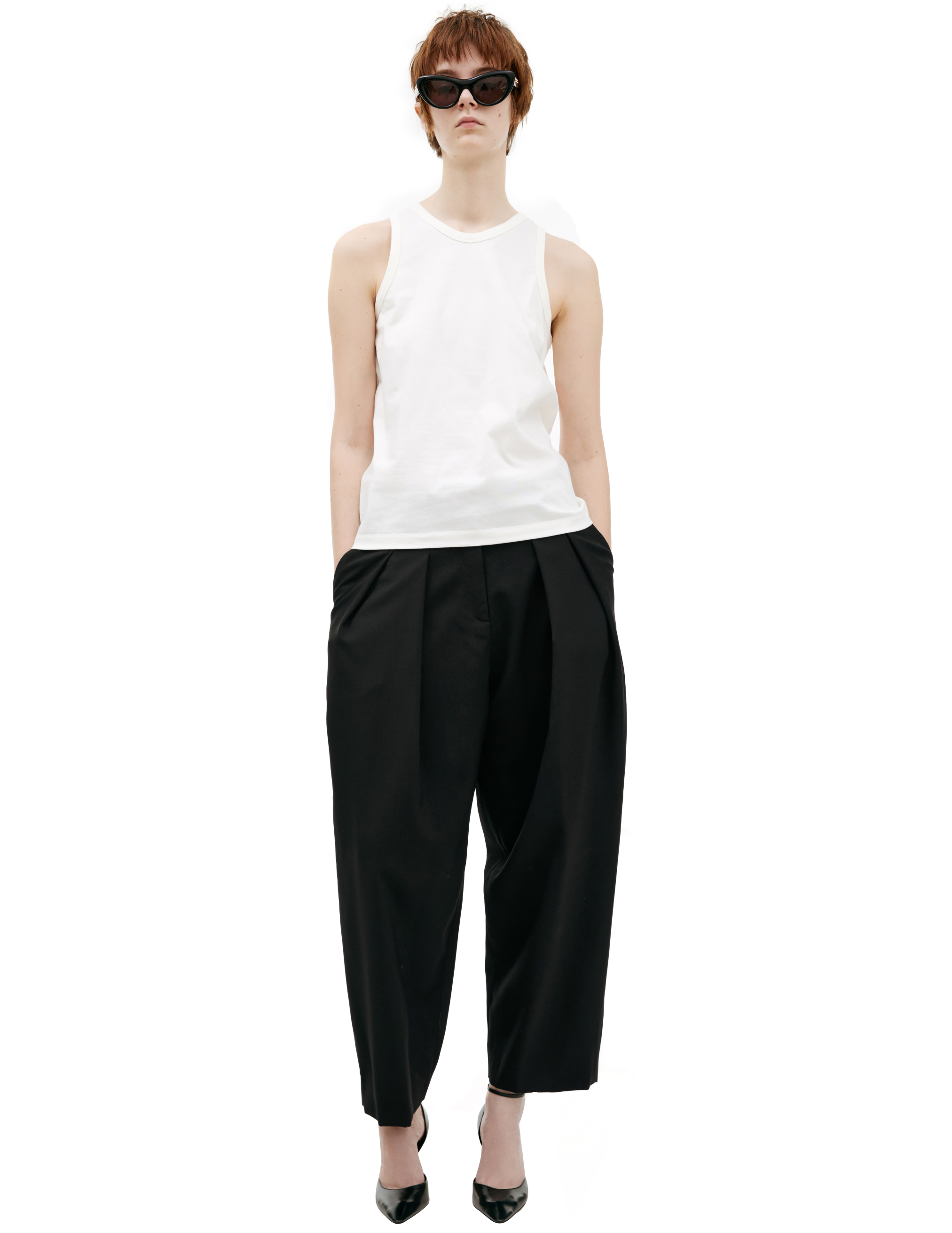 The Row White Silk Top In White
