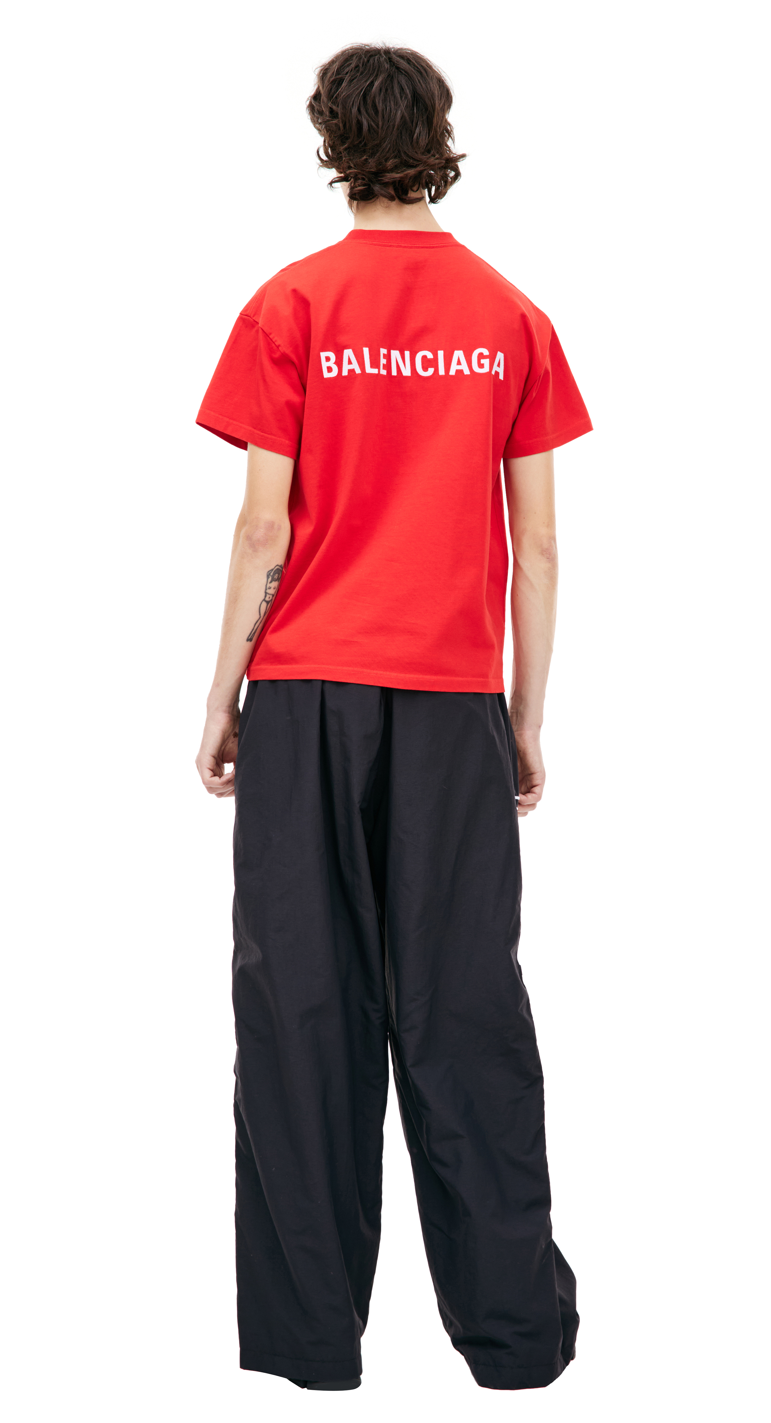 【BALENCIAGA】Oversize Short-sleeve T-shirt/全国送料込み q4fpaf7pl96f2rc68sx3fm3t8gbfja