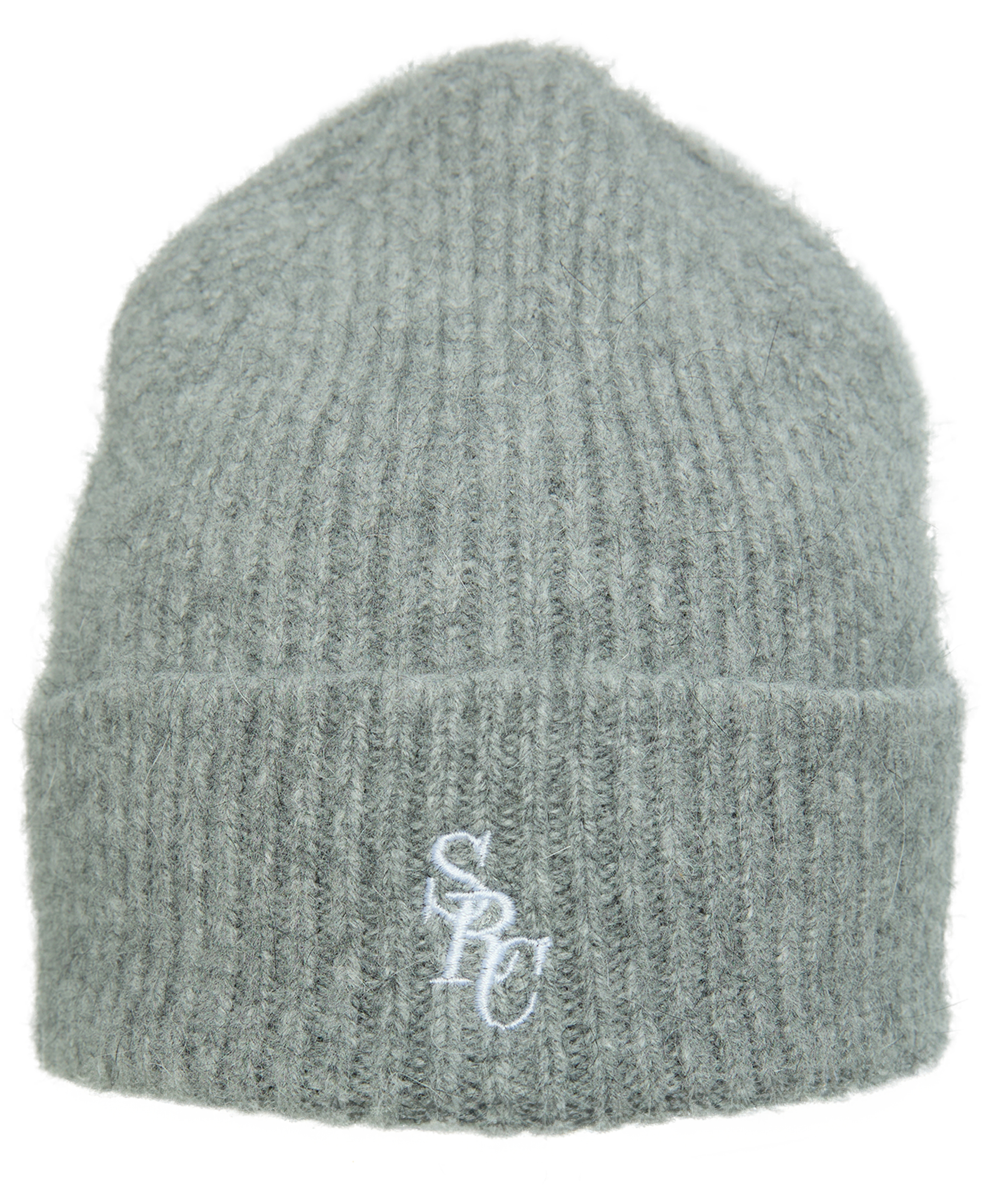 Sporty And Rich Logo Wool Beanie In Grey