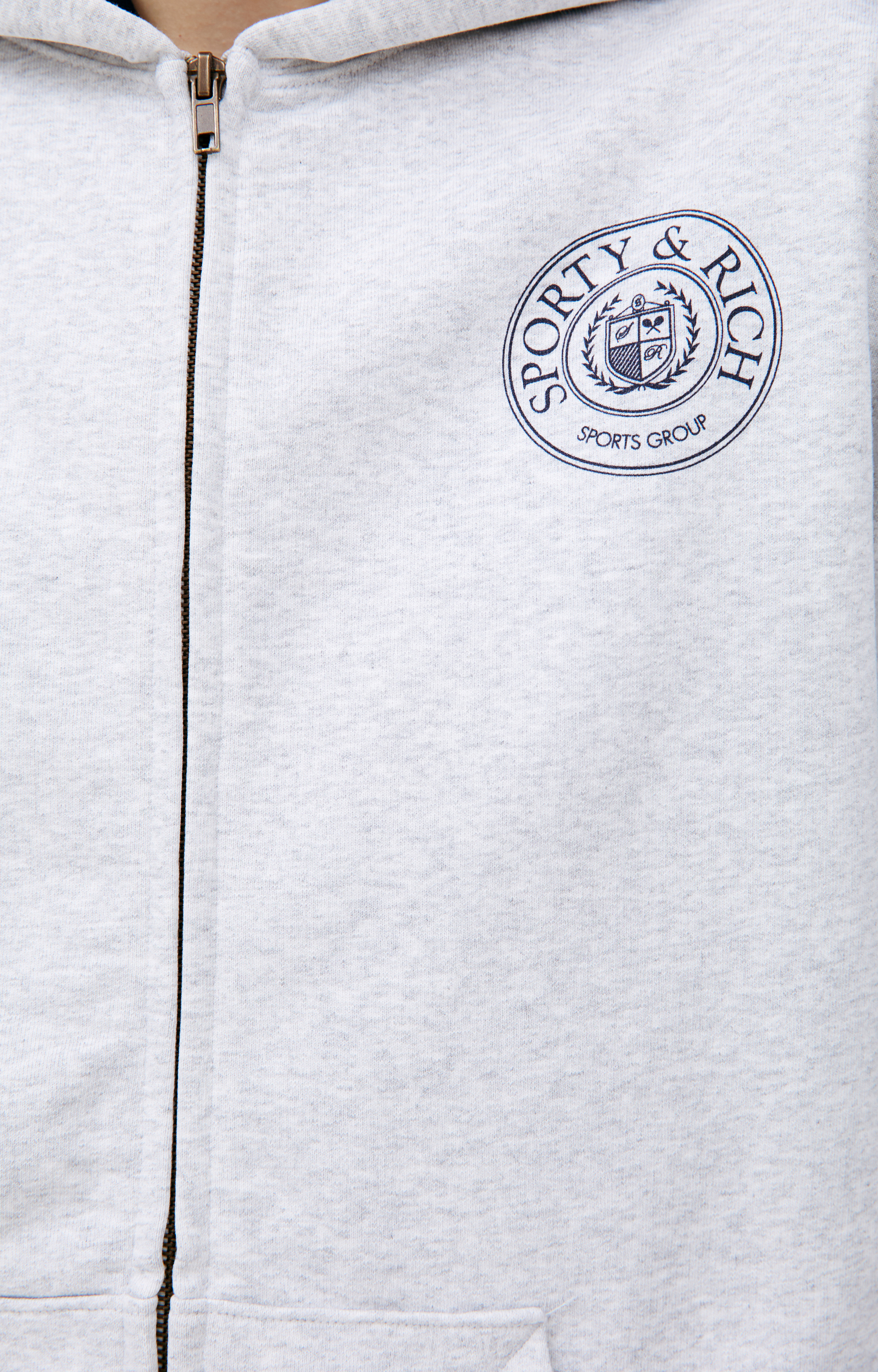 SPORTY & RICH グレー ジップアップ スウェット M SPORTY & RICH グレー ジップアップ スウェット M