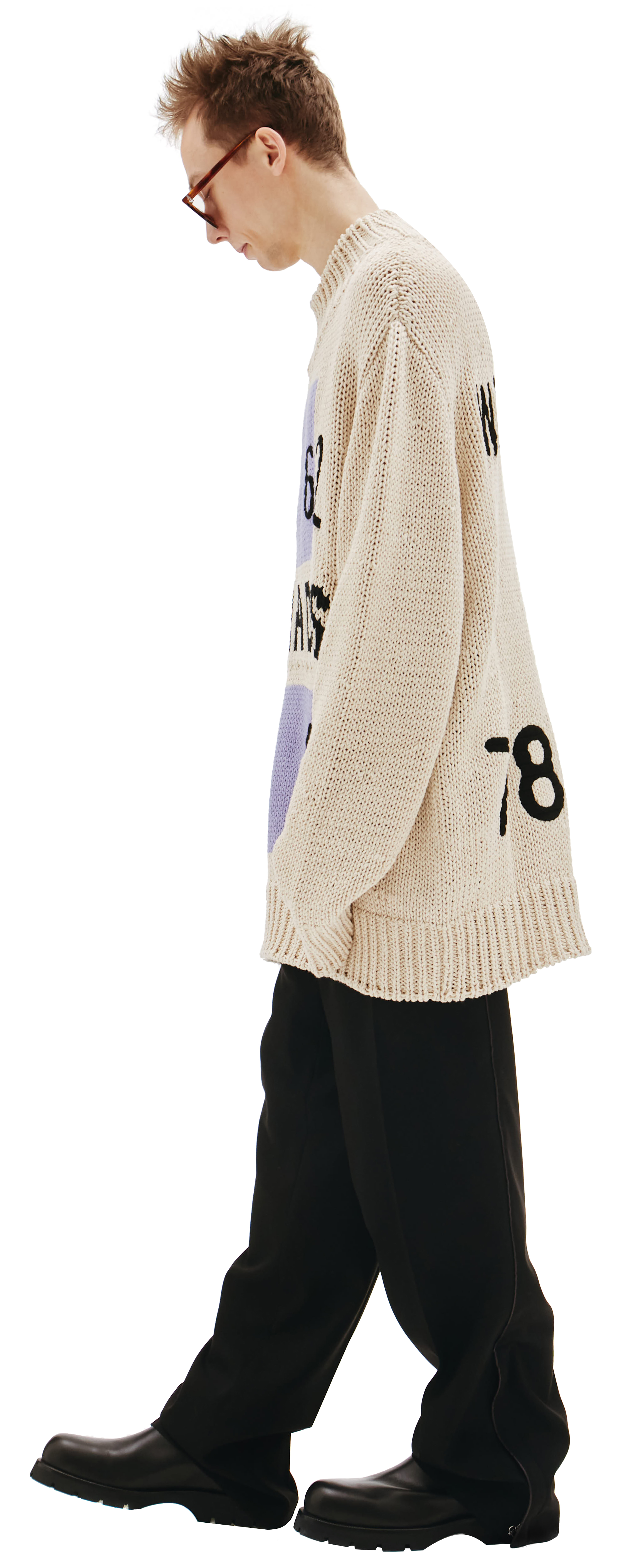 Buy Jil Sander men beige paradise cotton sweater for $888