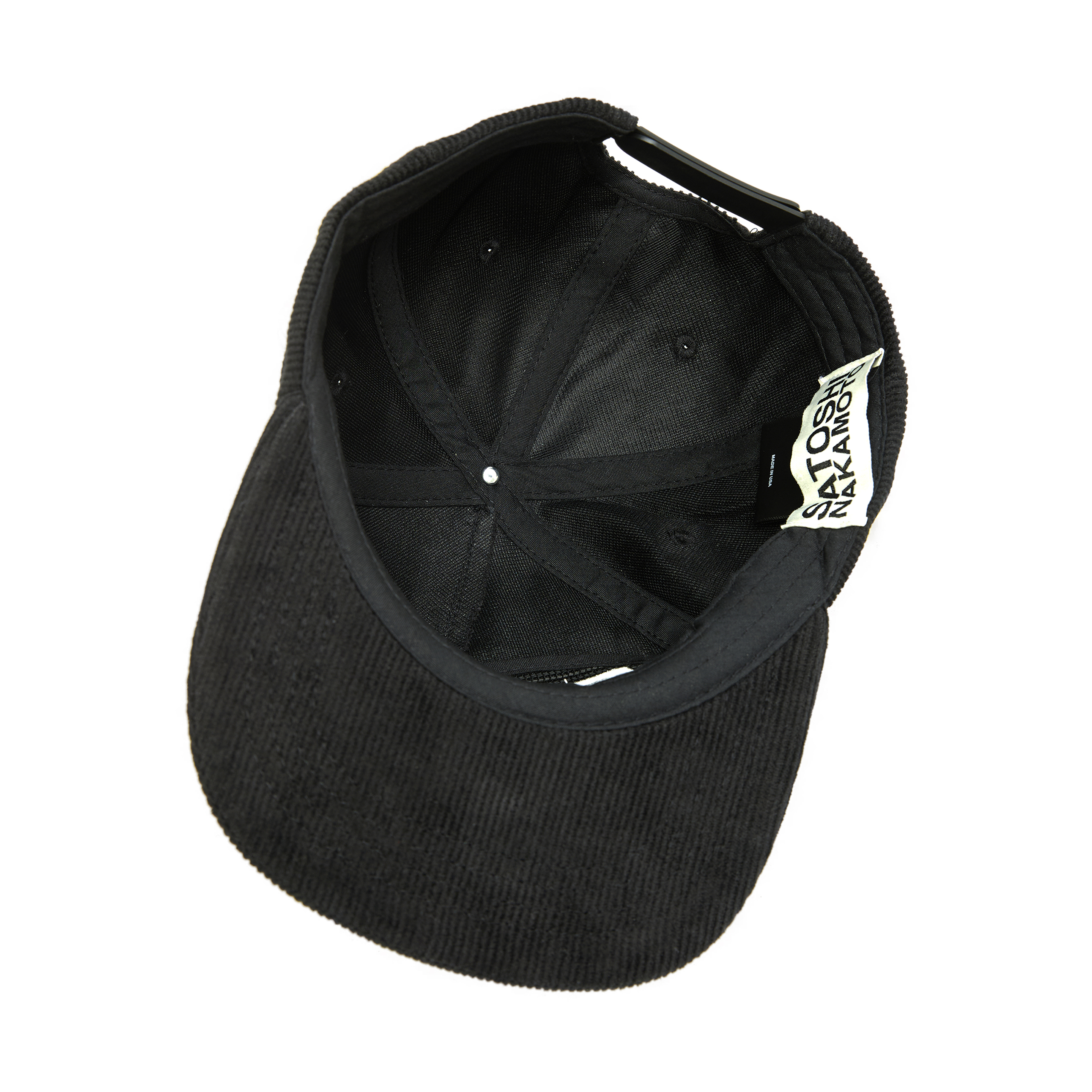 SATOSHI NAKAMOTO EMBROIDERED CORDUROY CAP 