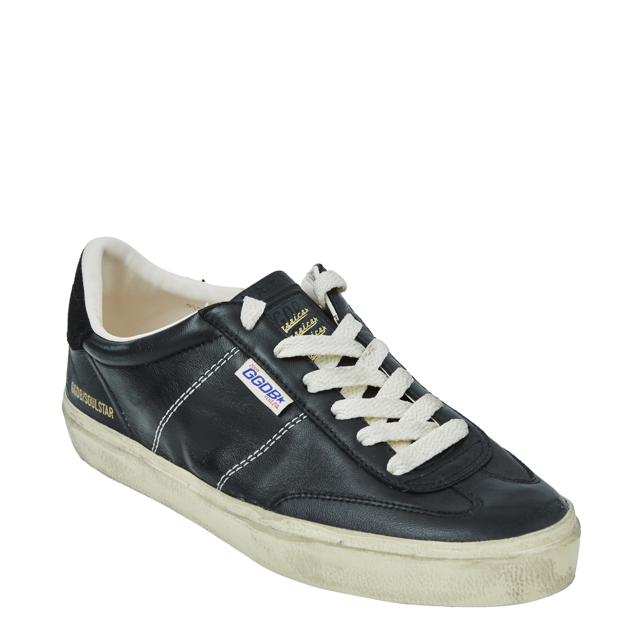 Buy Golden Goose women black soul-star sneakers for $455