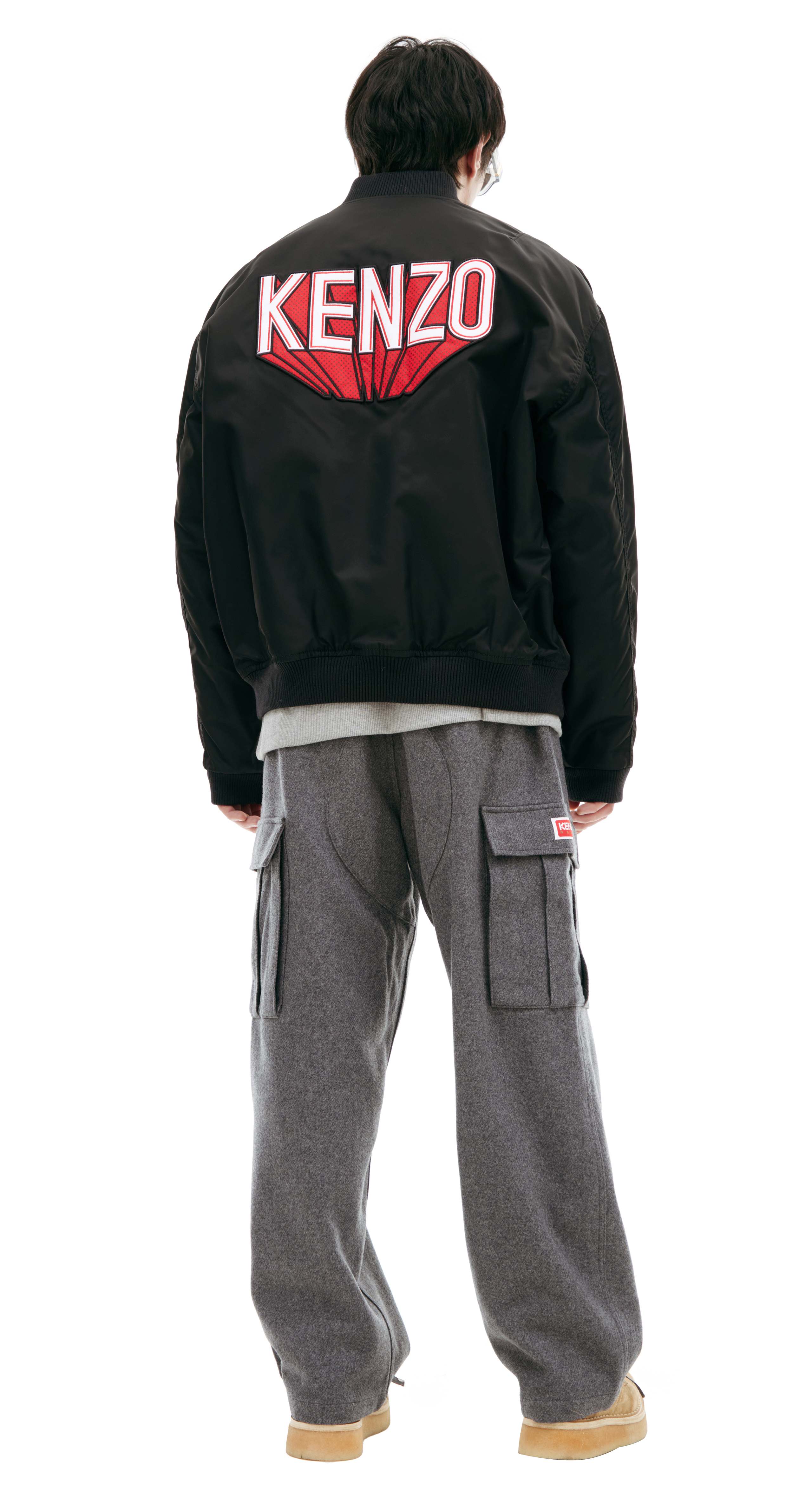 美品　KENZOdéfiléコート　ジャケット　ブラック　36サイズ Kenzo Paris Men's Kenzo Hooded Short Parka Jacket in Black Kenzo