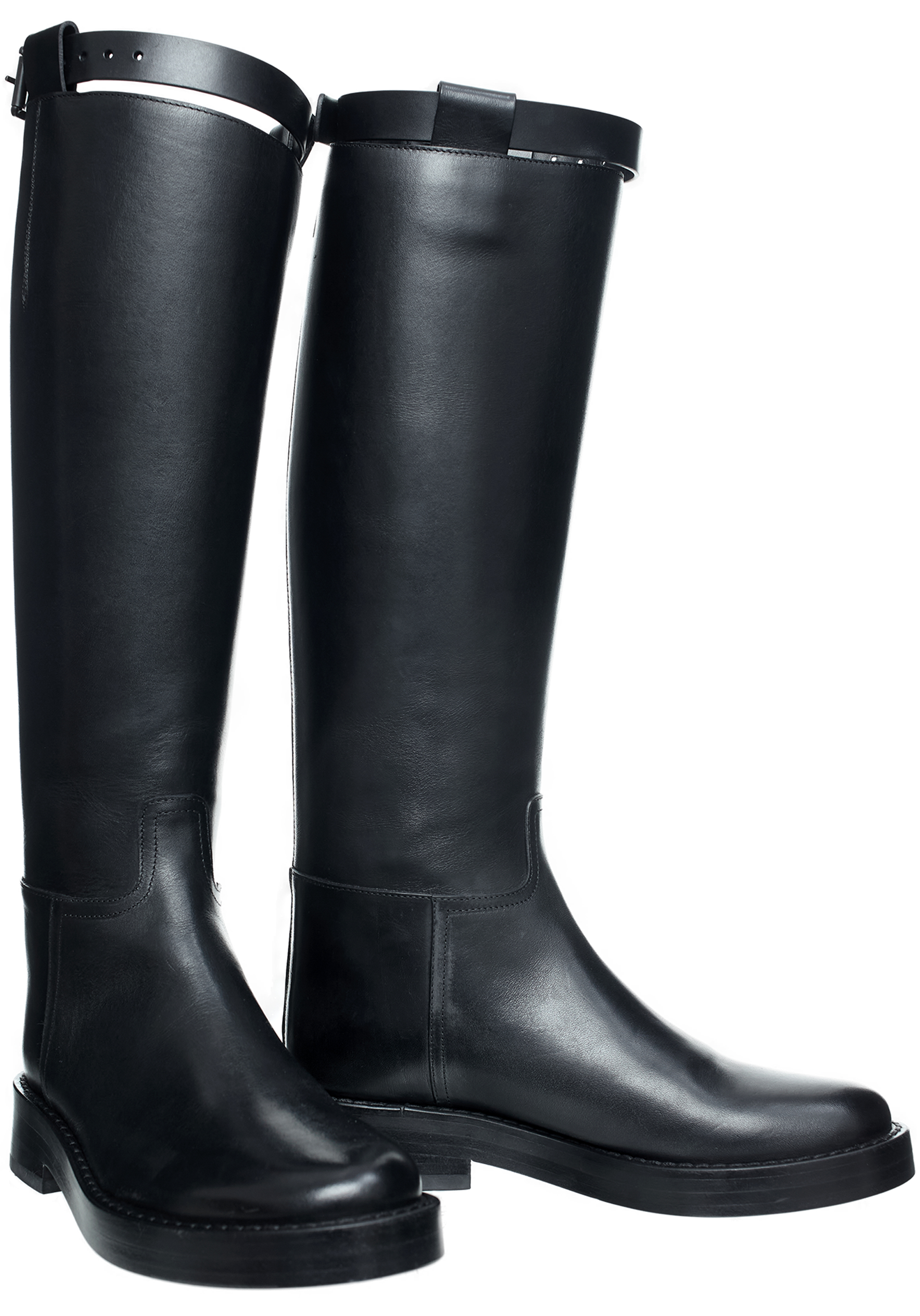 Buy Ann Demeulemeester women black stan riding boots for $1,850