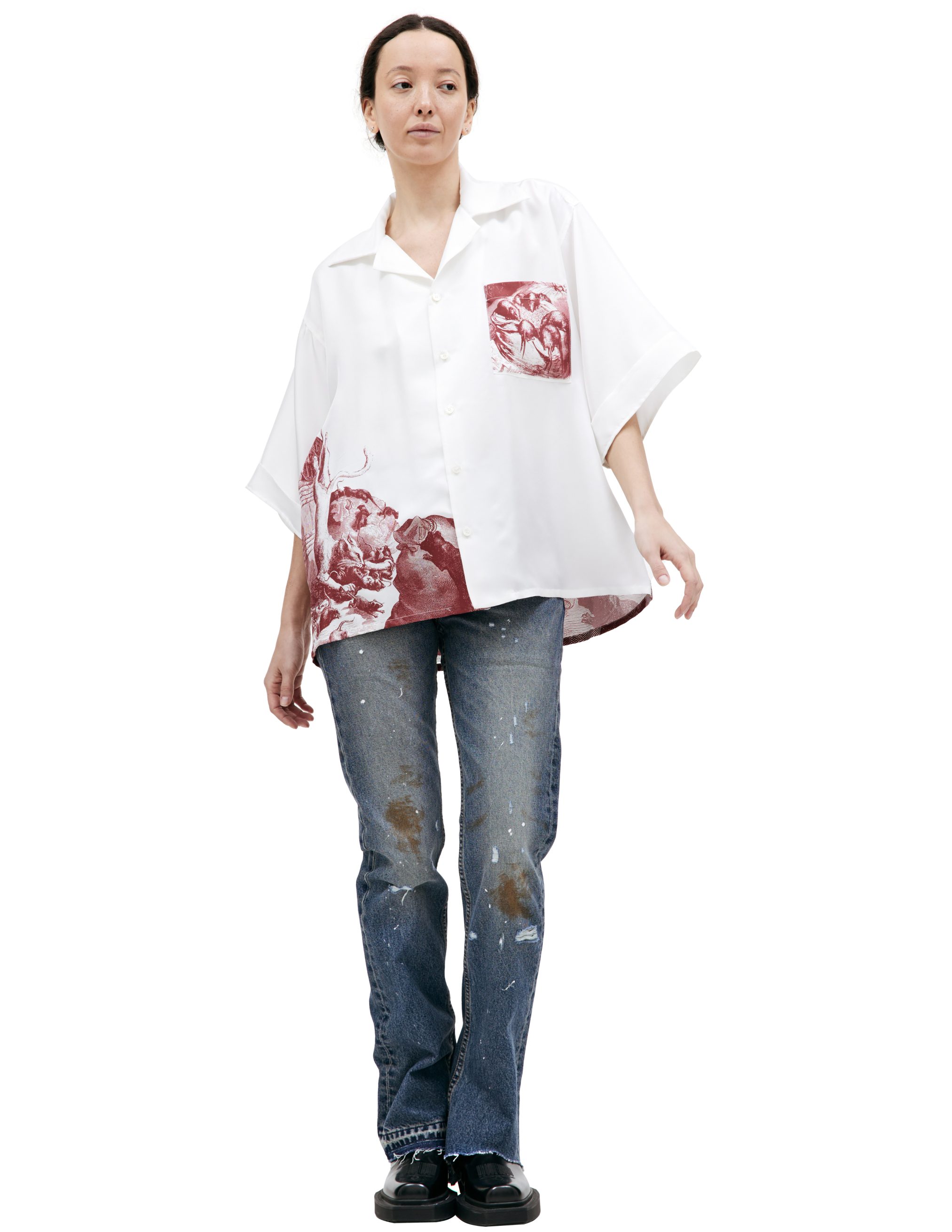 Enfants Riches Deprimes Rat Palace silk shirt
