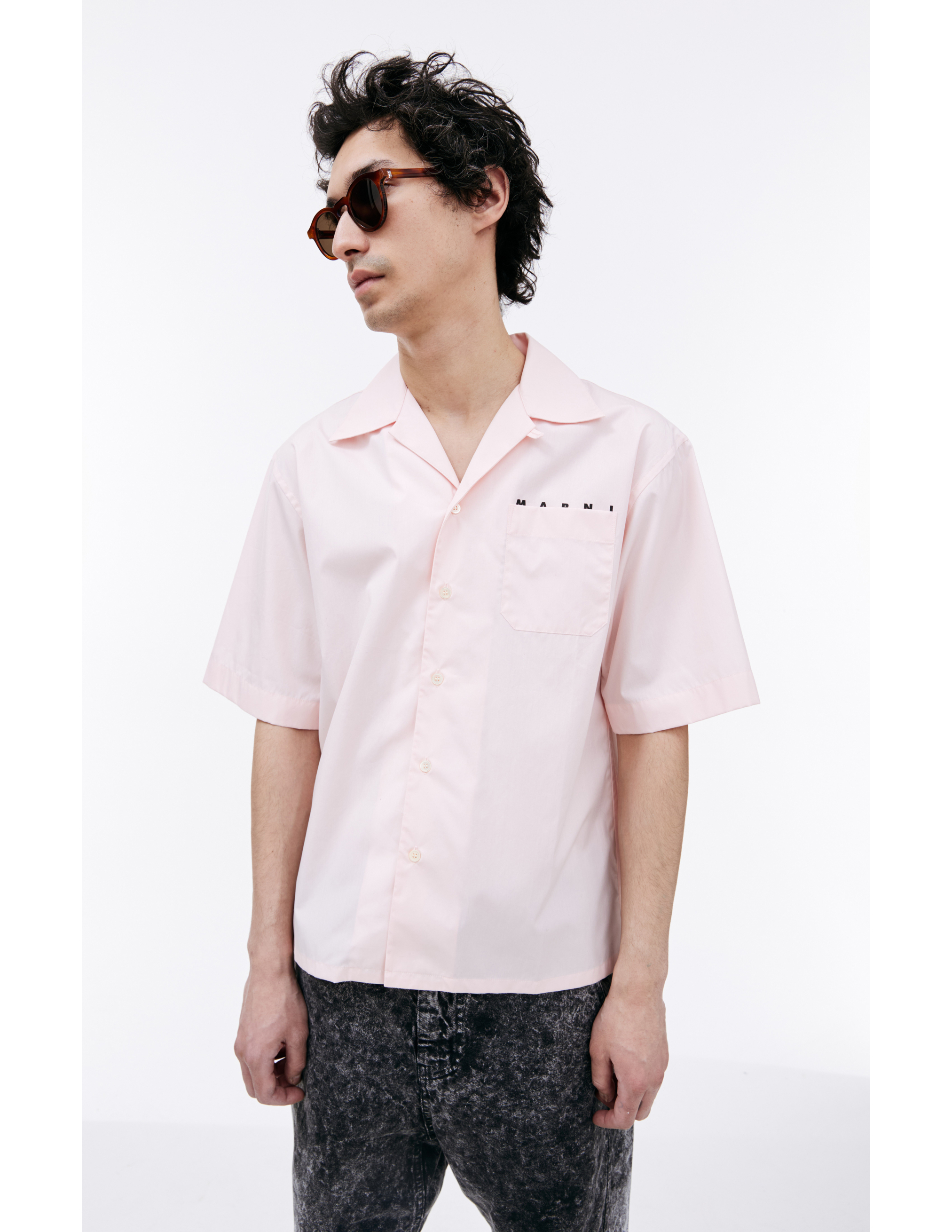 Shop Marni Pink Cotton Shirt