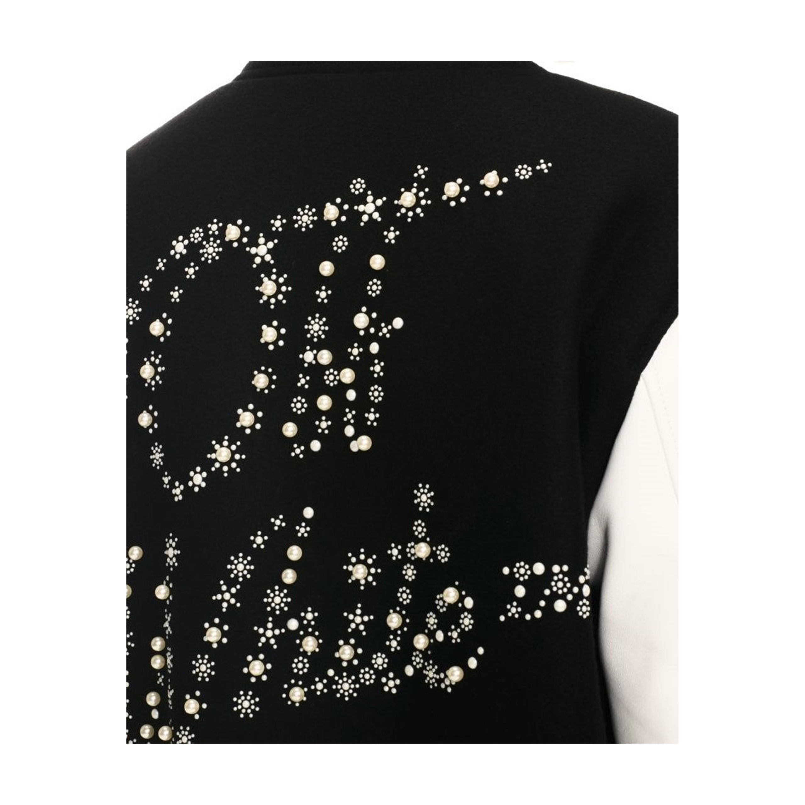 Off-white Wo Emb Bling Stars Varsity Jacket In Animal Print