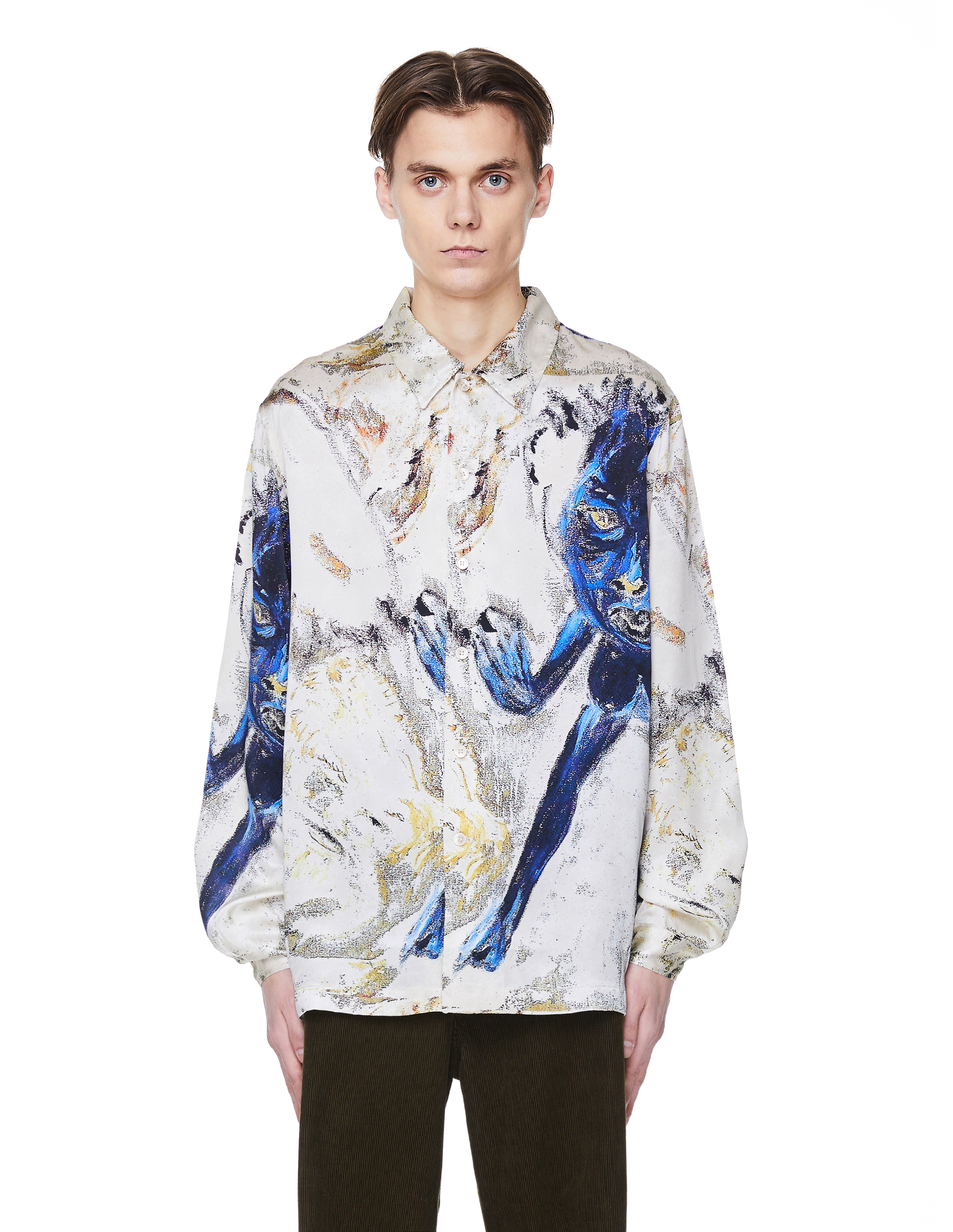トップス Enfants Riches Deprimes ANIME SILK SHIRT Enfants Riches Deprimes - Graphic Print Silk Shirt Size: XL