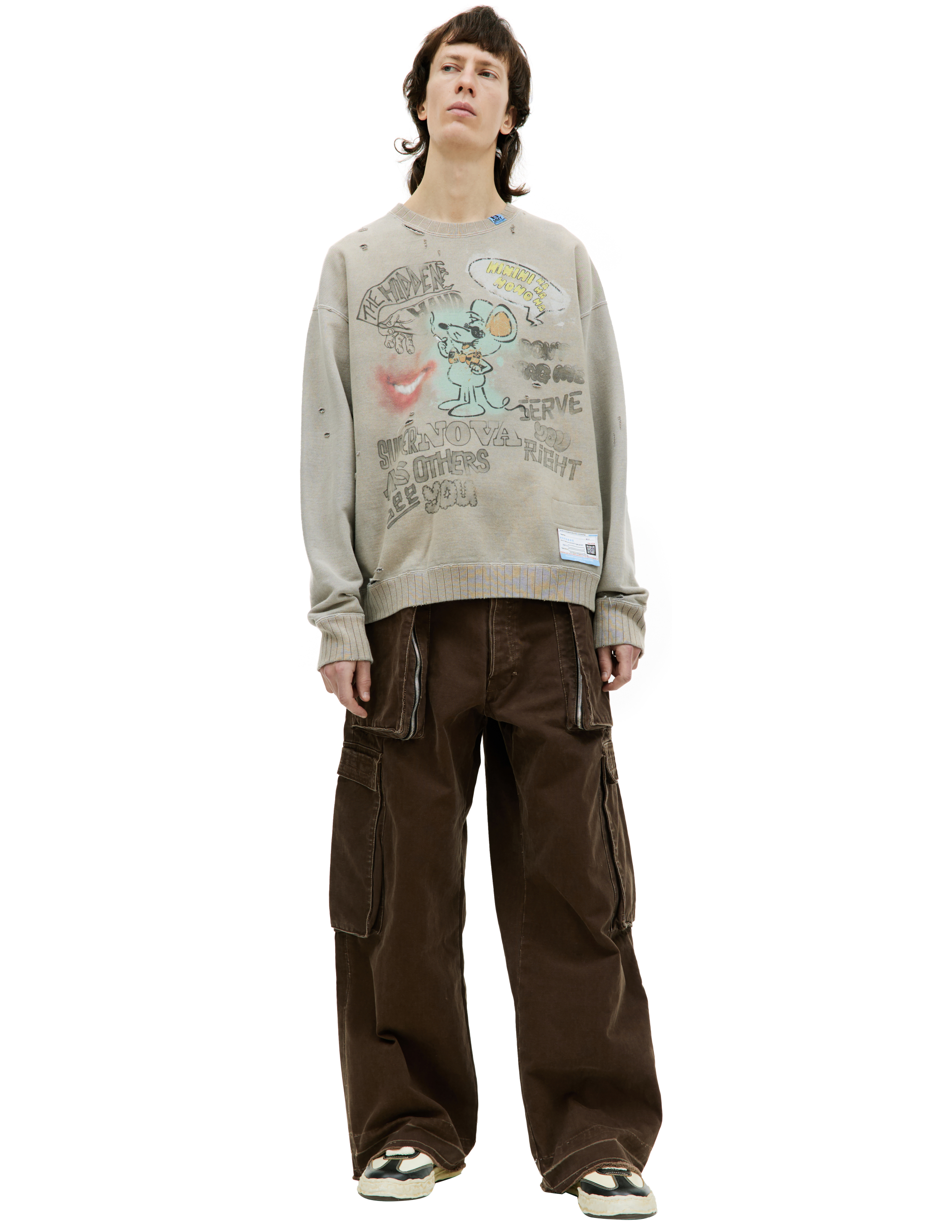 Maison Mihara Yasuhiro Printed cotton sweatshirt