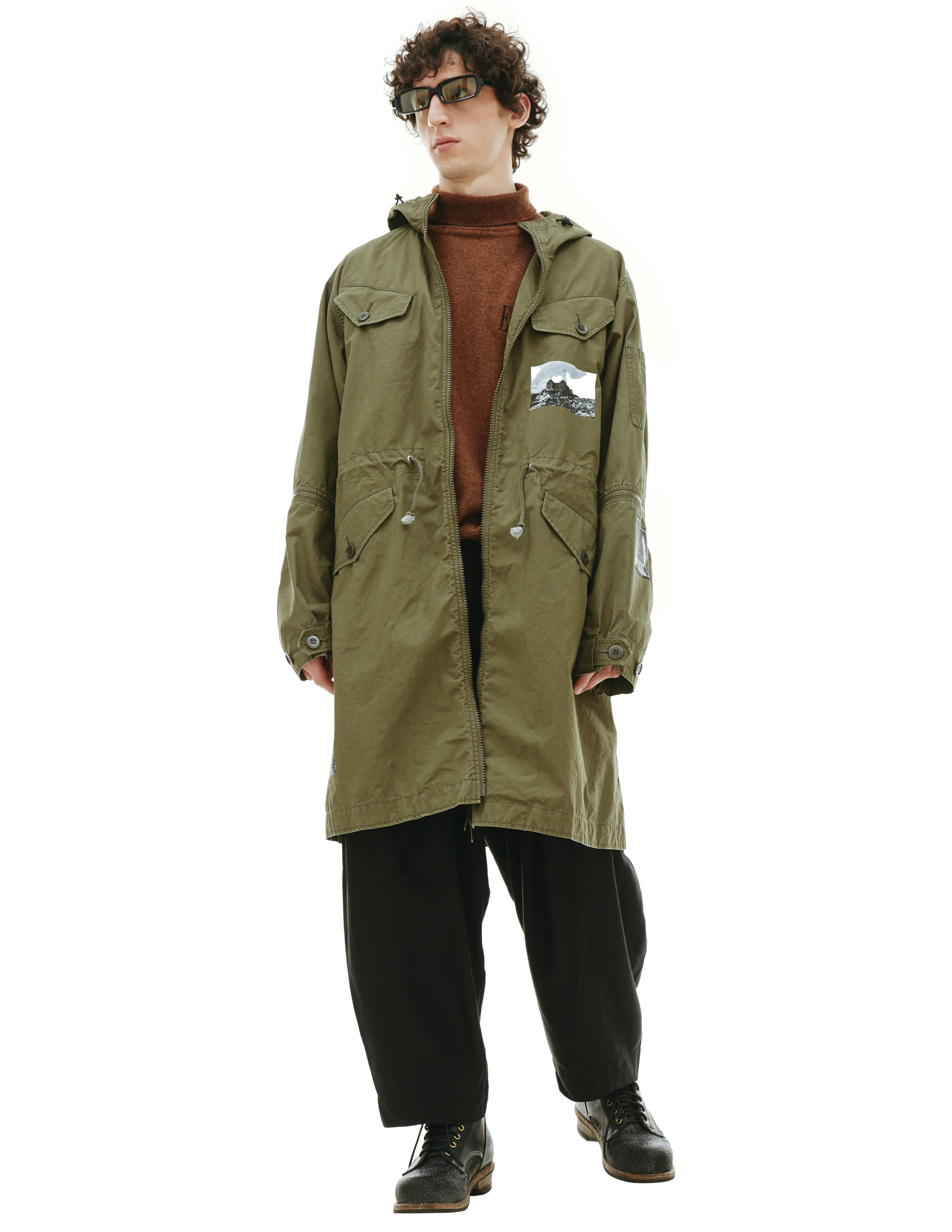Undercover Pink Floyd Graphics Printed Coat