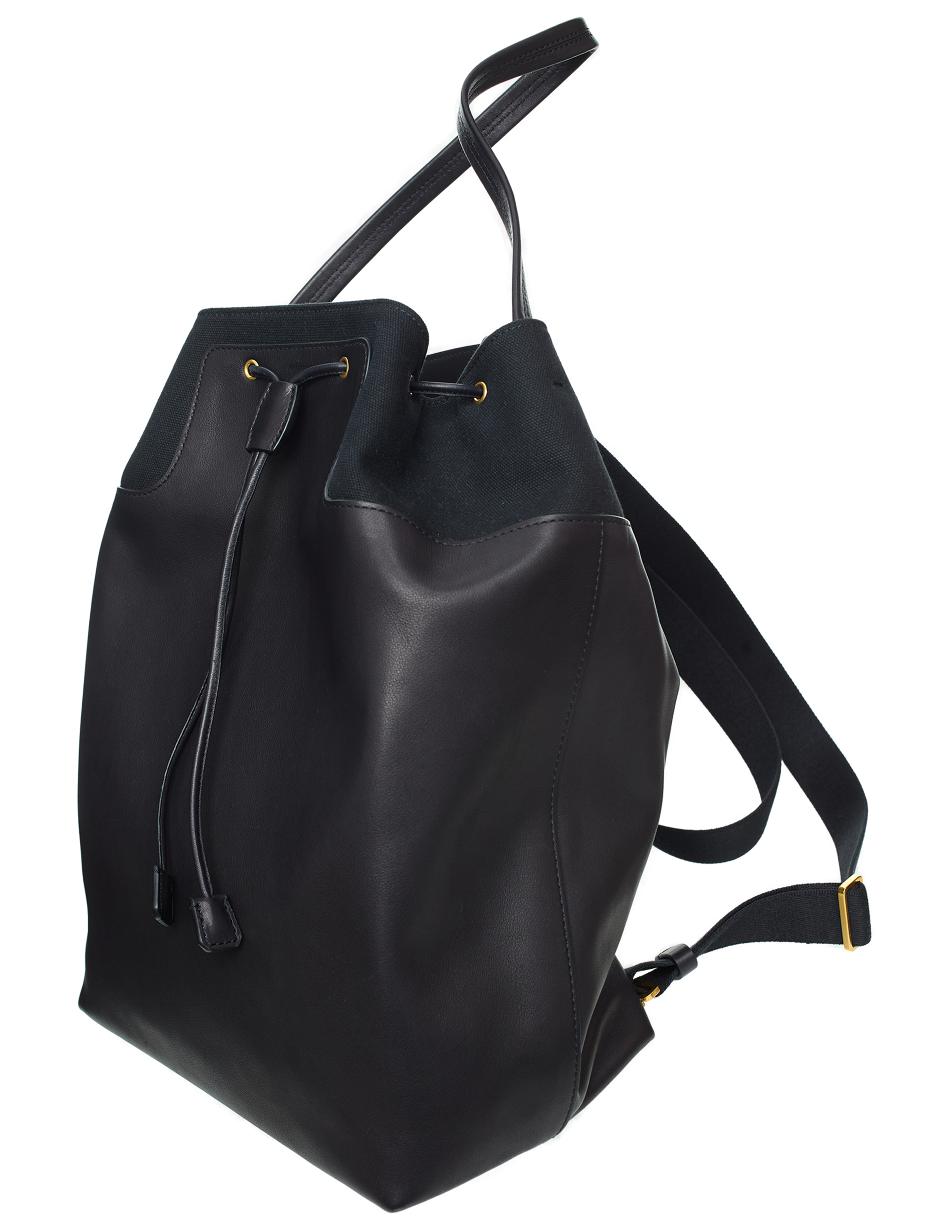 The Row Spring Leather Backpack In Black