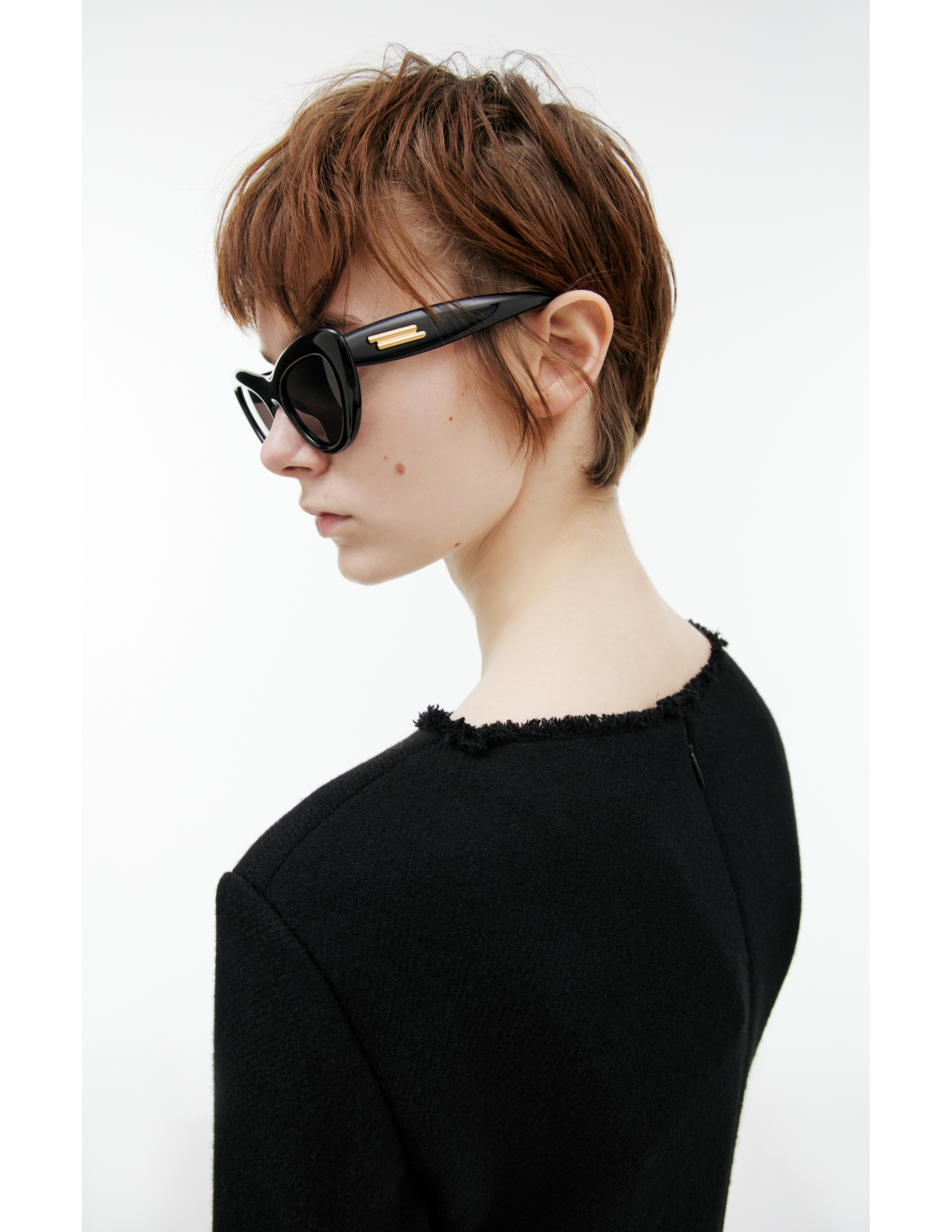 Shop The Row Dress With Raw Collar In Black