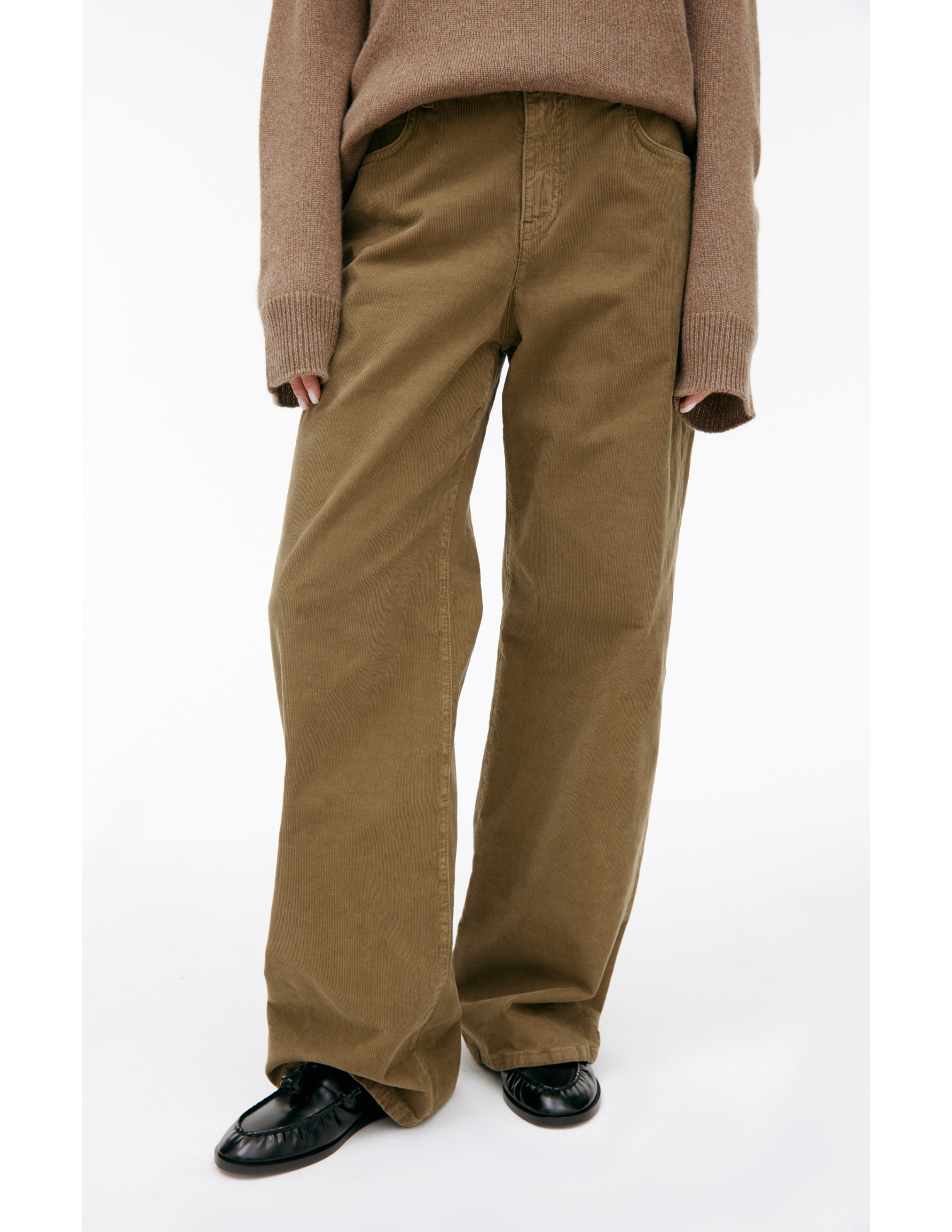 The Row Corduroy Trousers Eglitta In Beige
