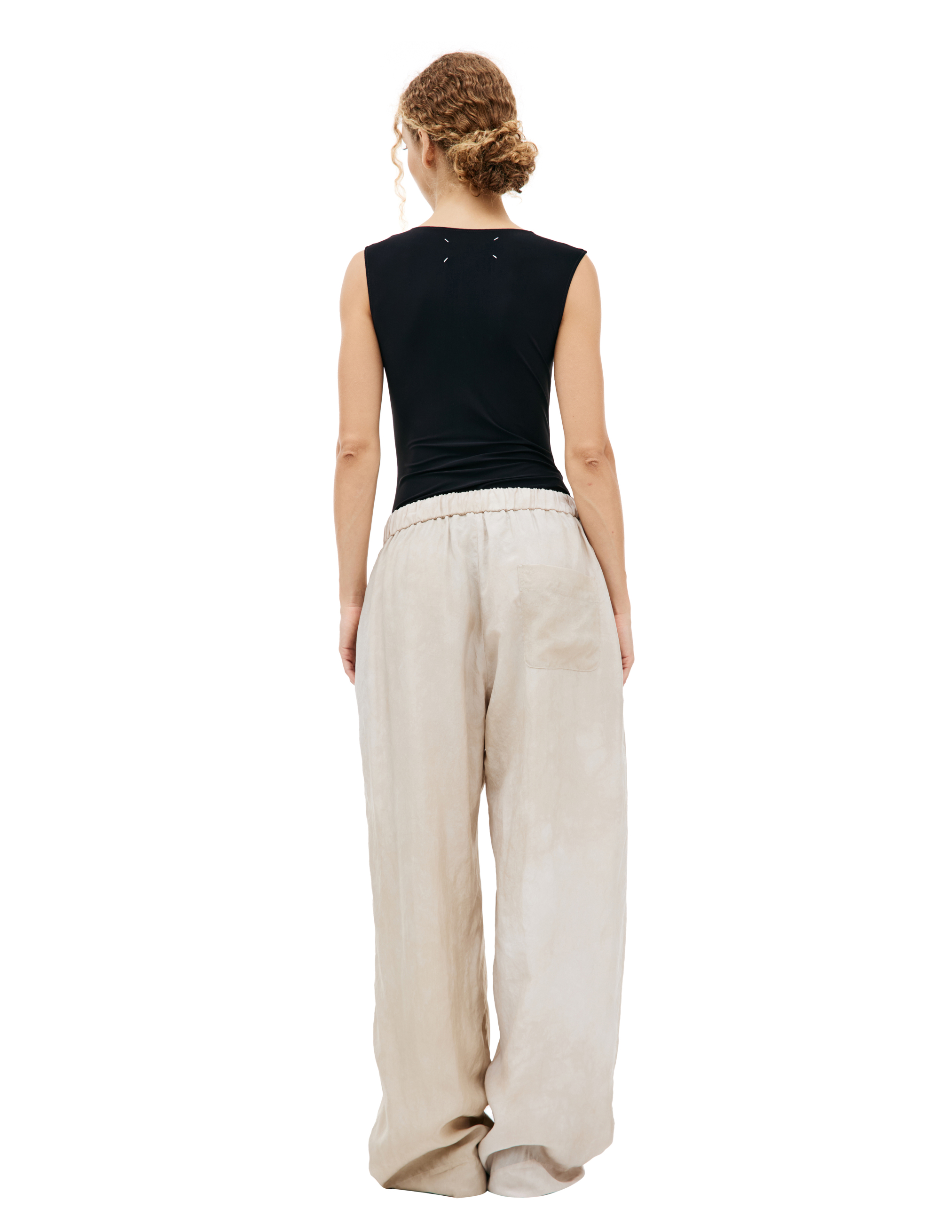 Shop Ziggy Chen Stright Leg Trousers In Beige