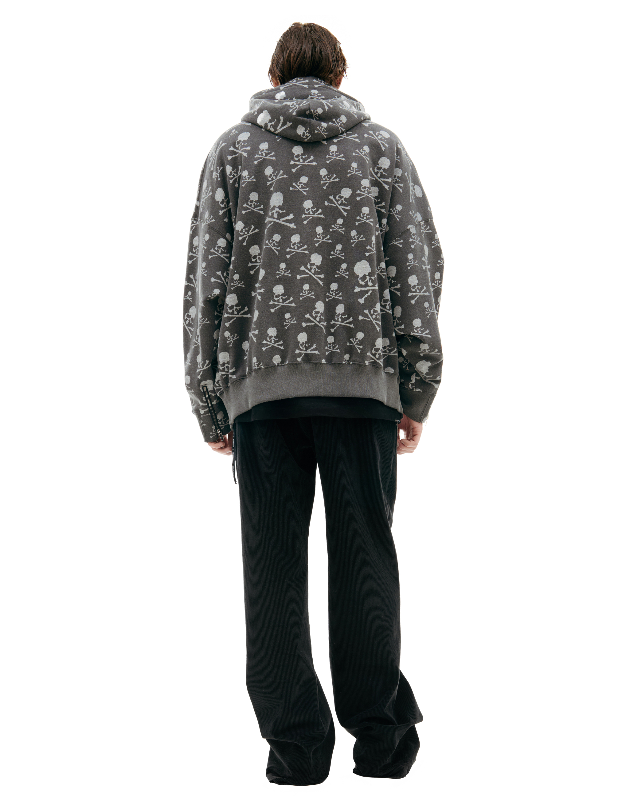 Mastermind Japan Grey Hoodie With Zipper In Grey