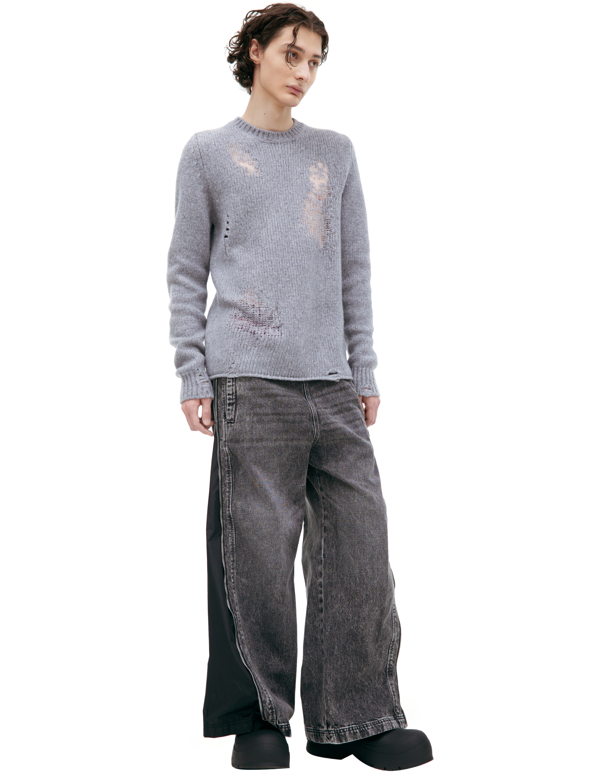 Ripped wool sweater