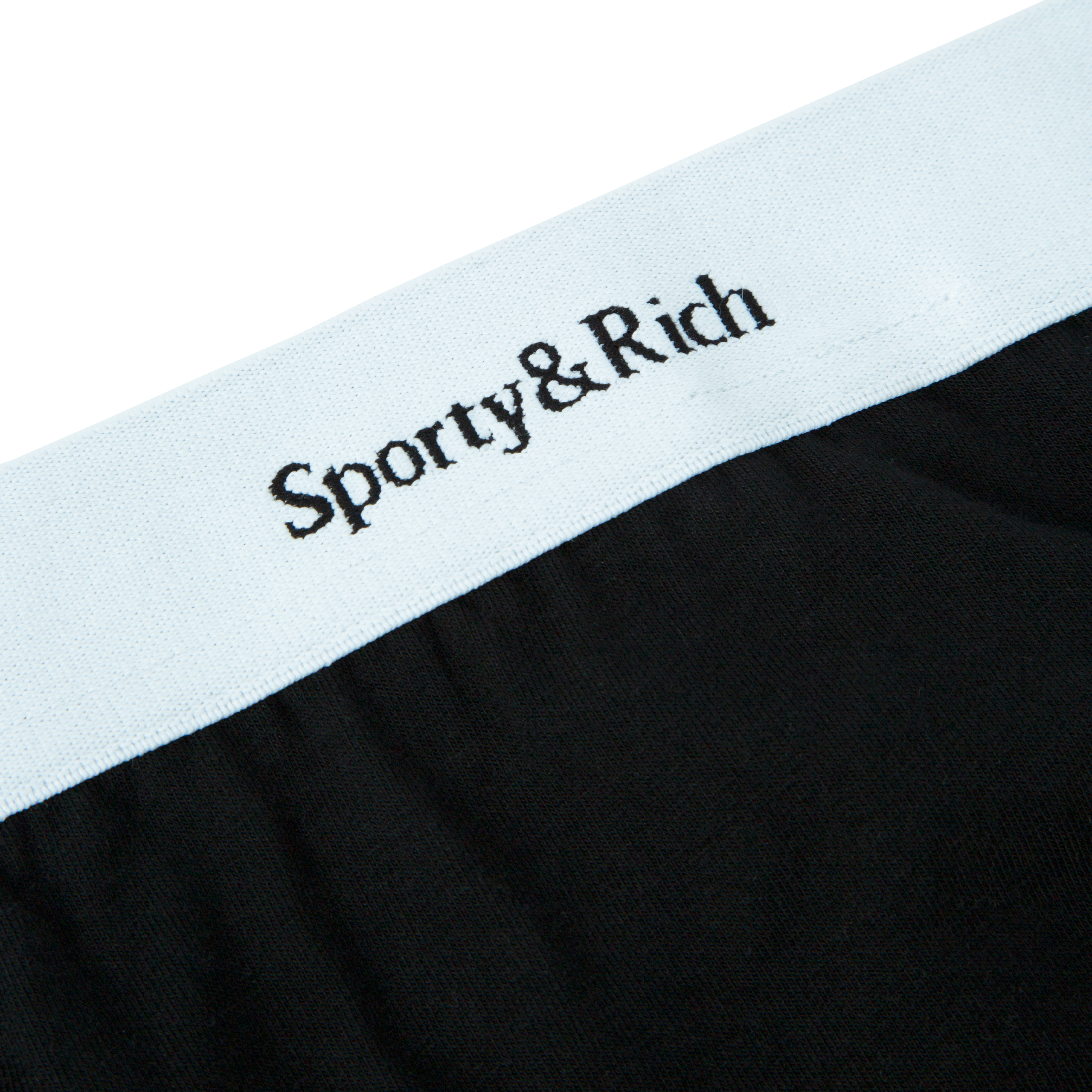 Shop Sporty And Rich Black Serif Thong