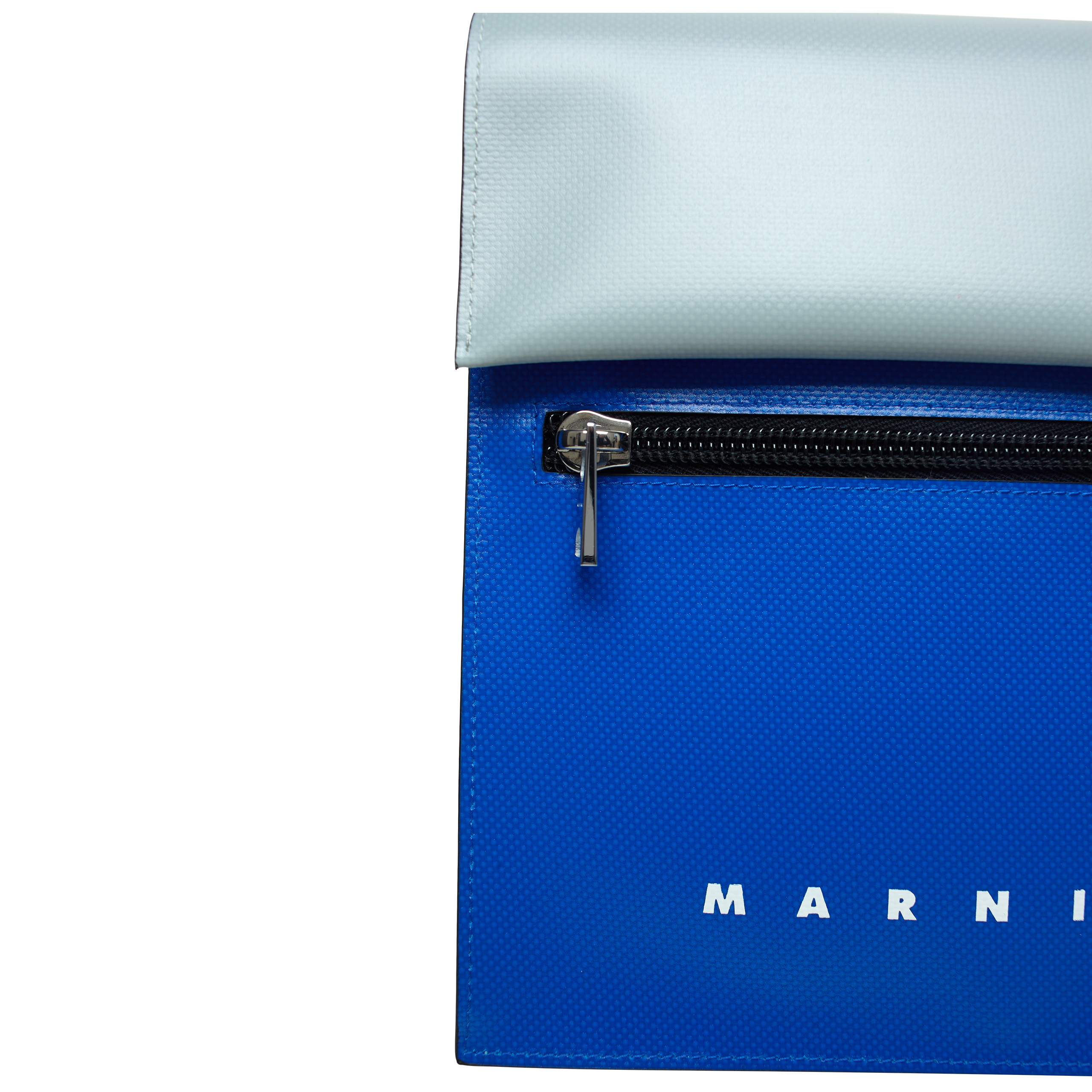 Shop Marni Two-tones Tribeca Shoulder Bag In Blue