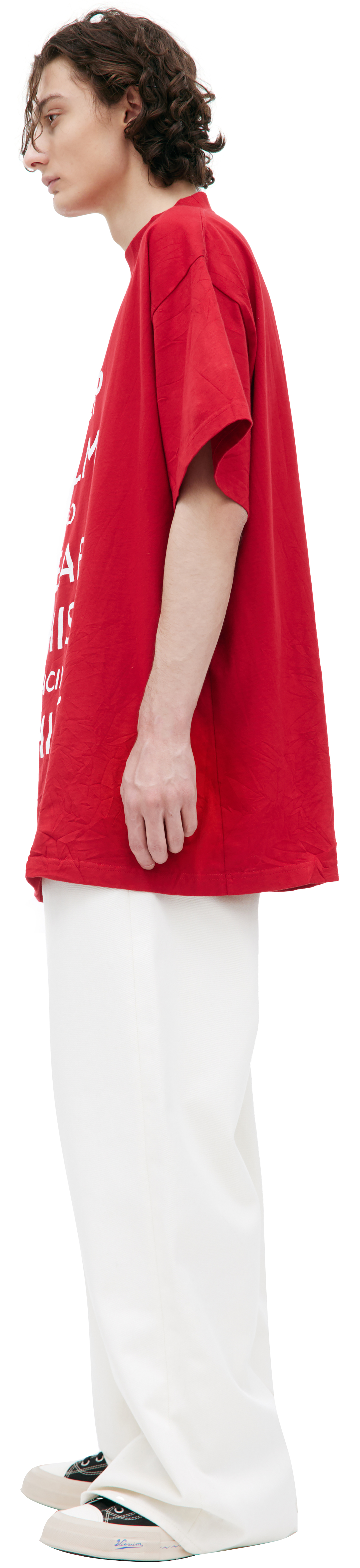 Buy Balenciaga men red oversize t-shirt for $855 online on