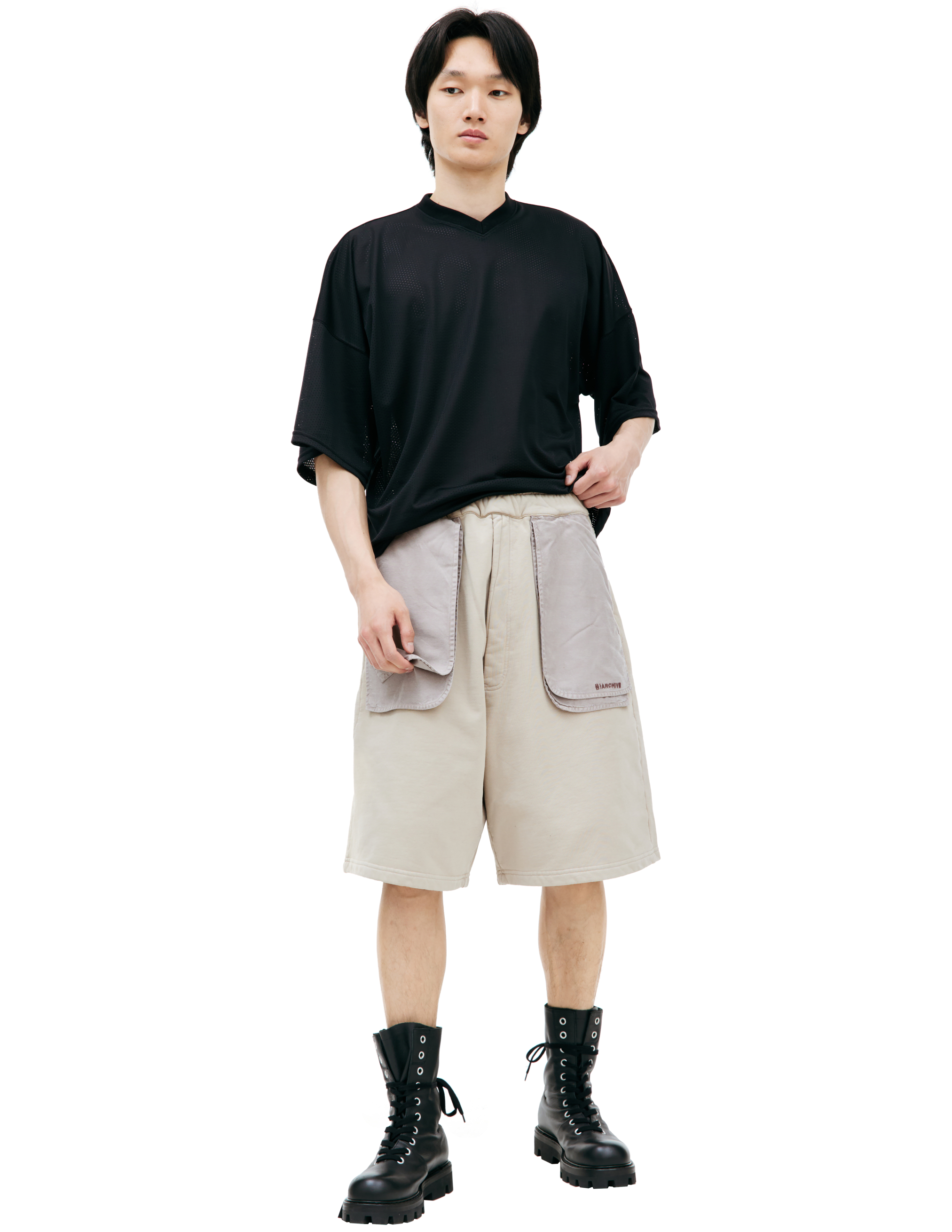 Shop B1archive Beige Cotton Shorts