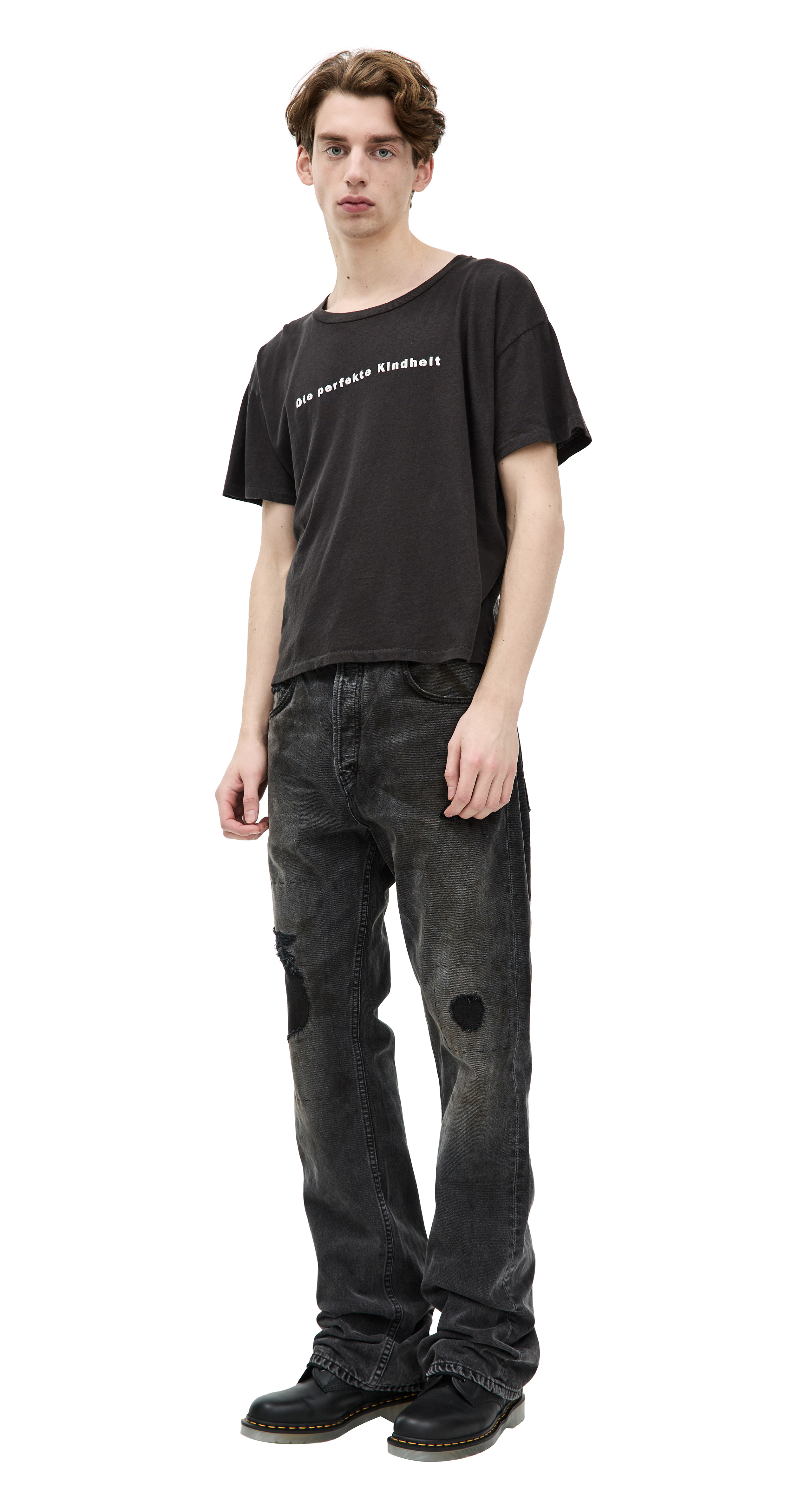 Buy Enfants Riches Déprimés men black 'die perfekte' print t