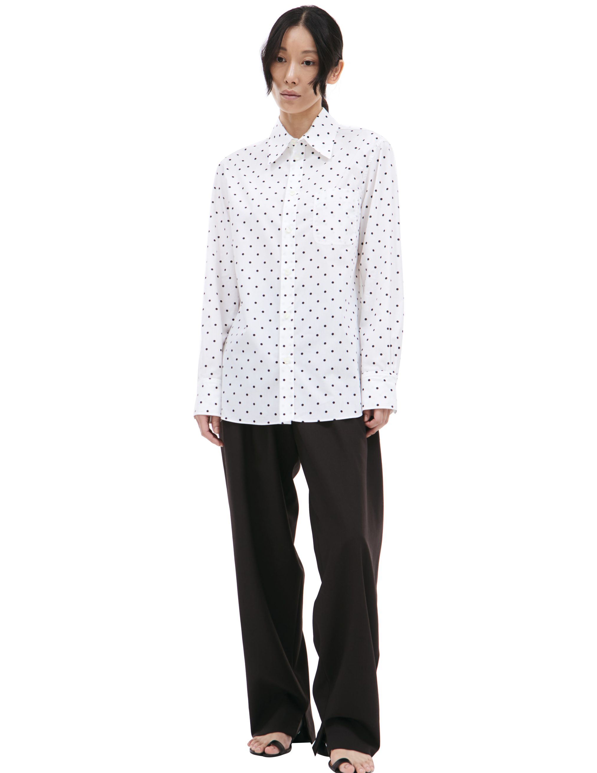 Buy Marni men white polka dots shirt for $588 online on SV77
