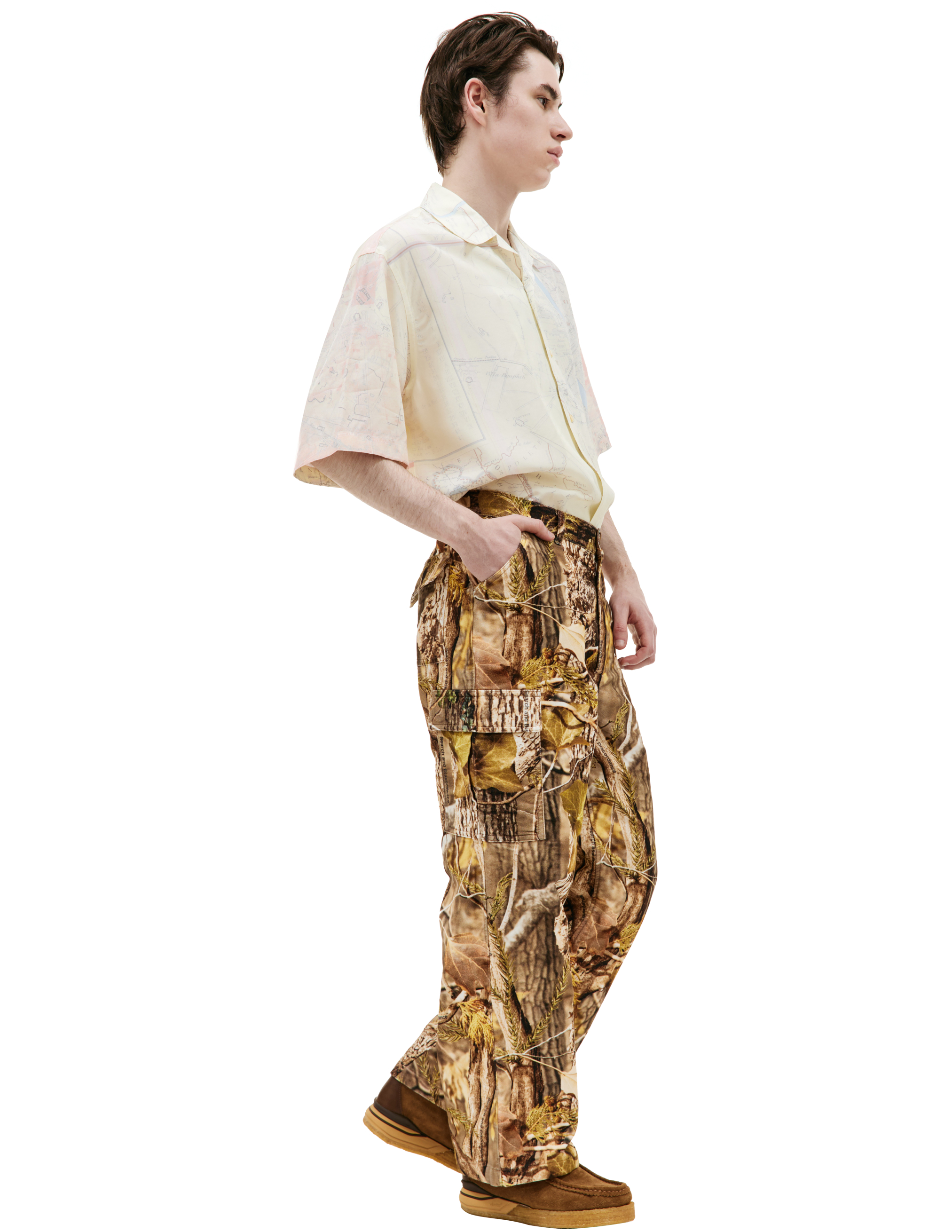 Shop Children Of The Discordance Tree Printed Cargo Trousers In Multicolor