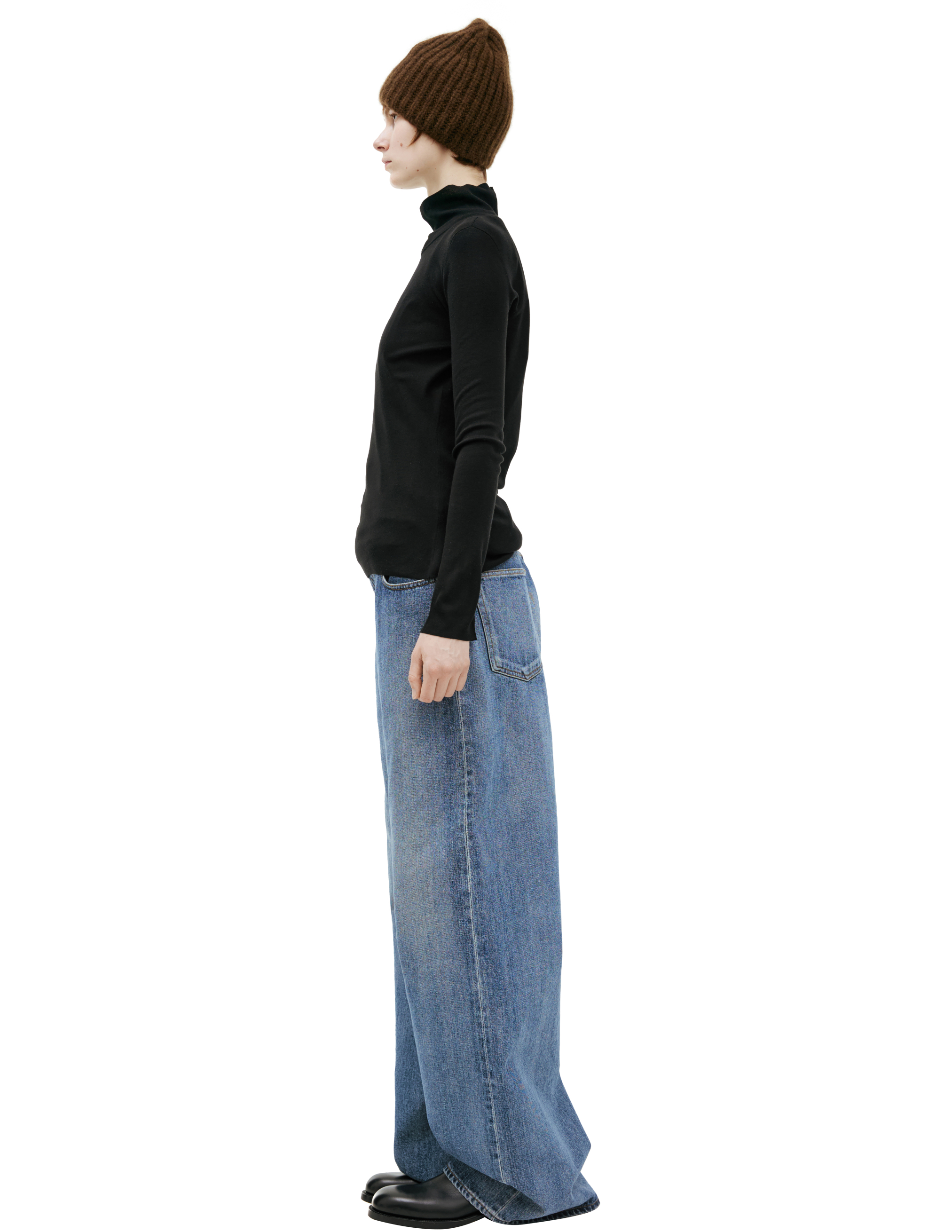 The Row Basic Silk Turtleneck In Black