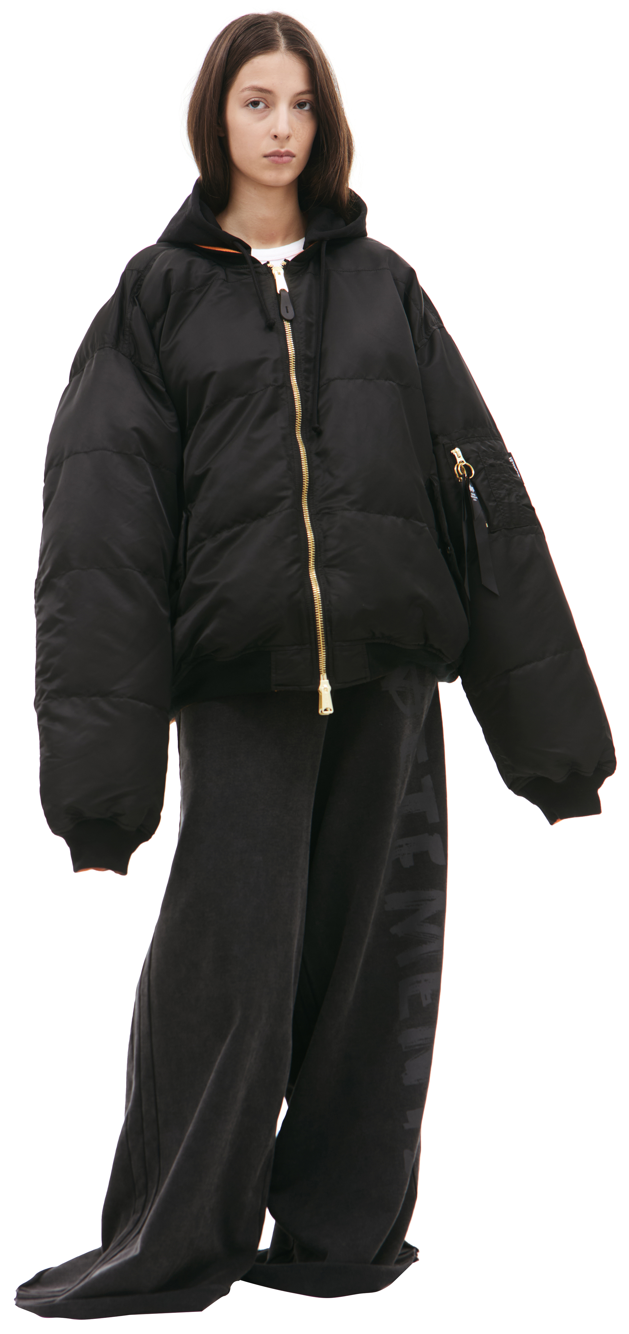 Buy VETEMENTS women black x alpha industries double sided