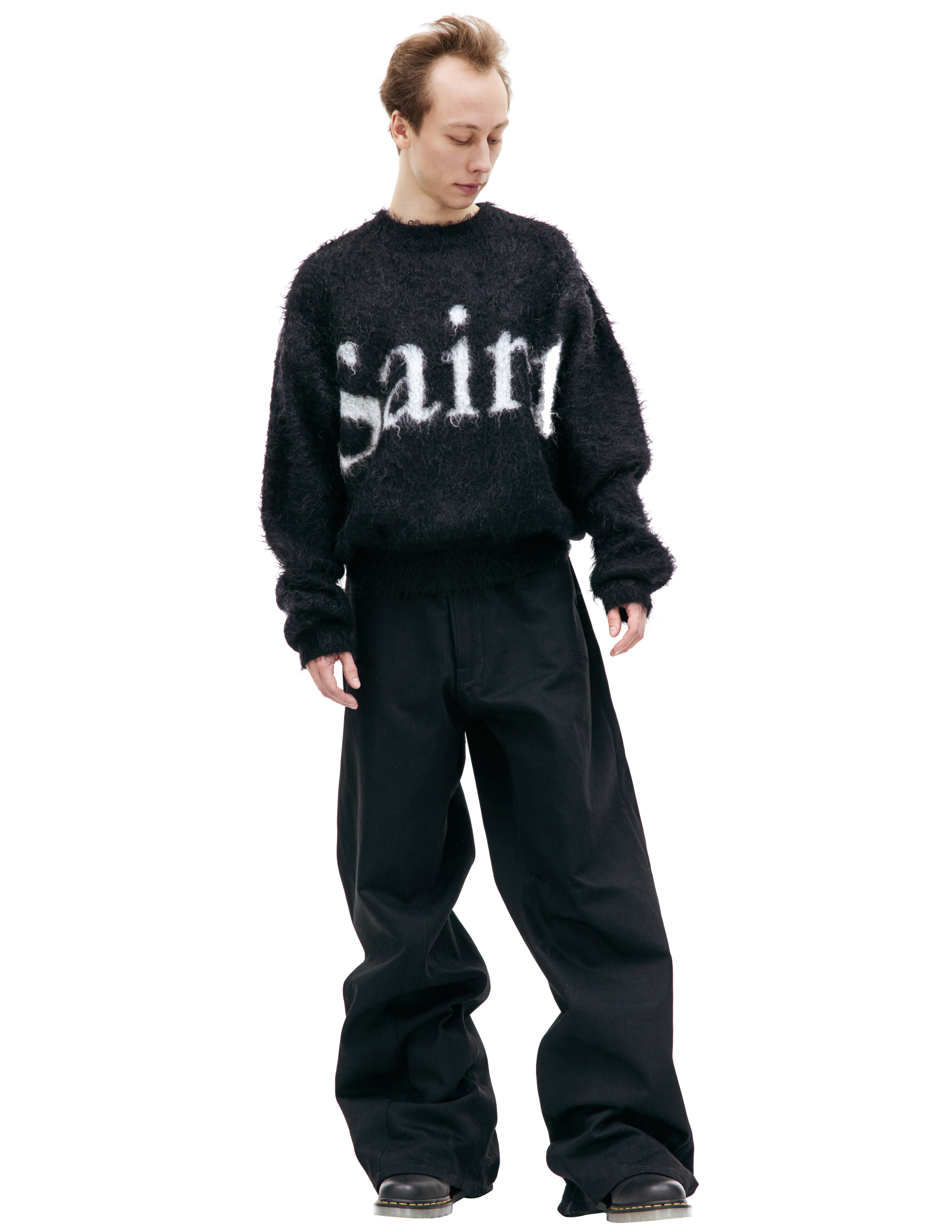 Saint Michael Logo mohair sweater