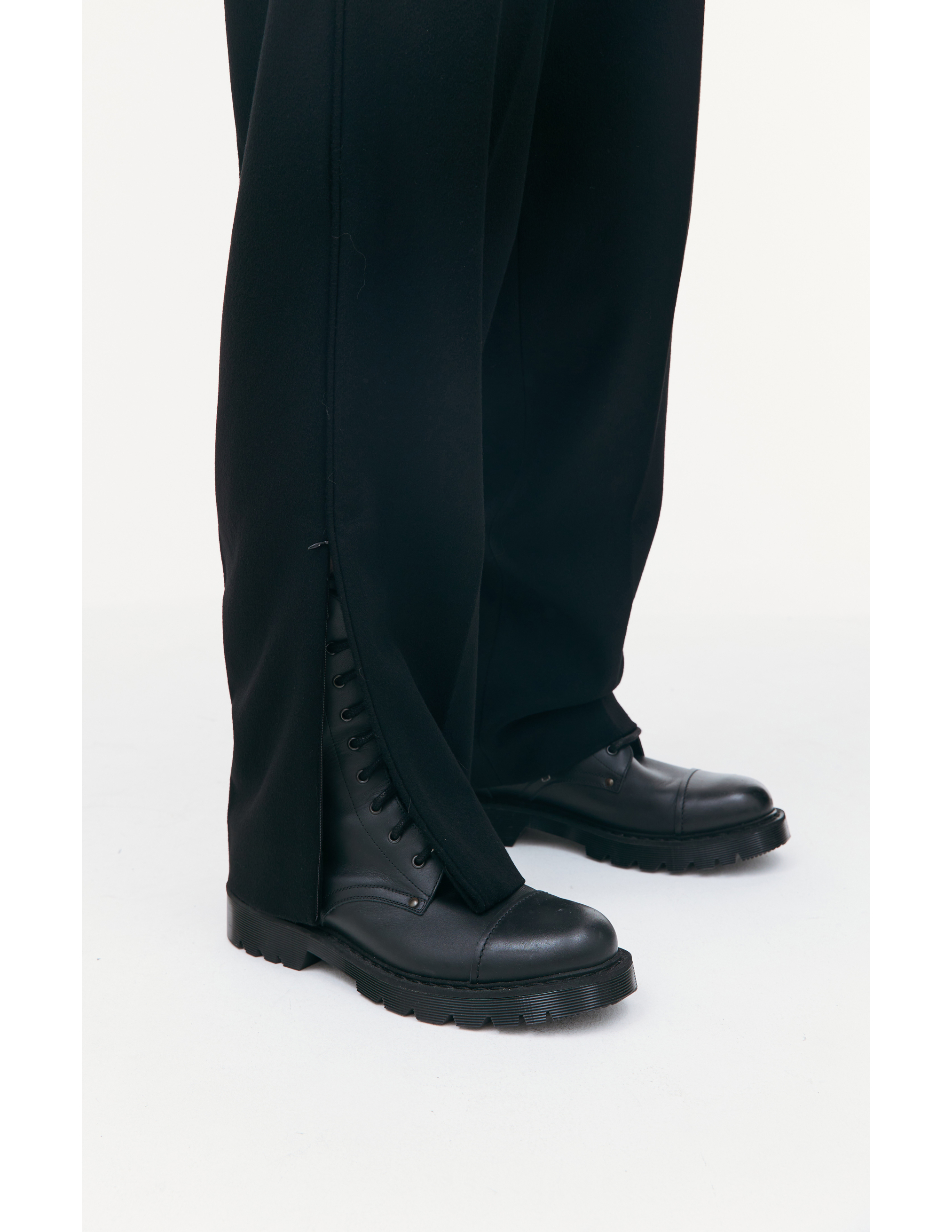 Shop Vtmnts Black Wool Trousers