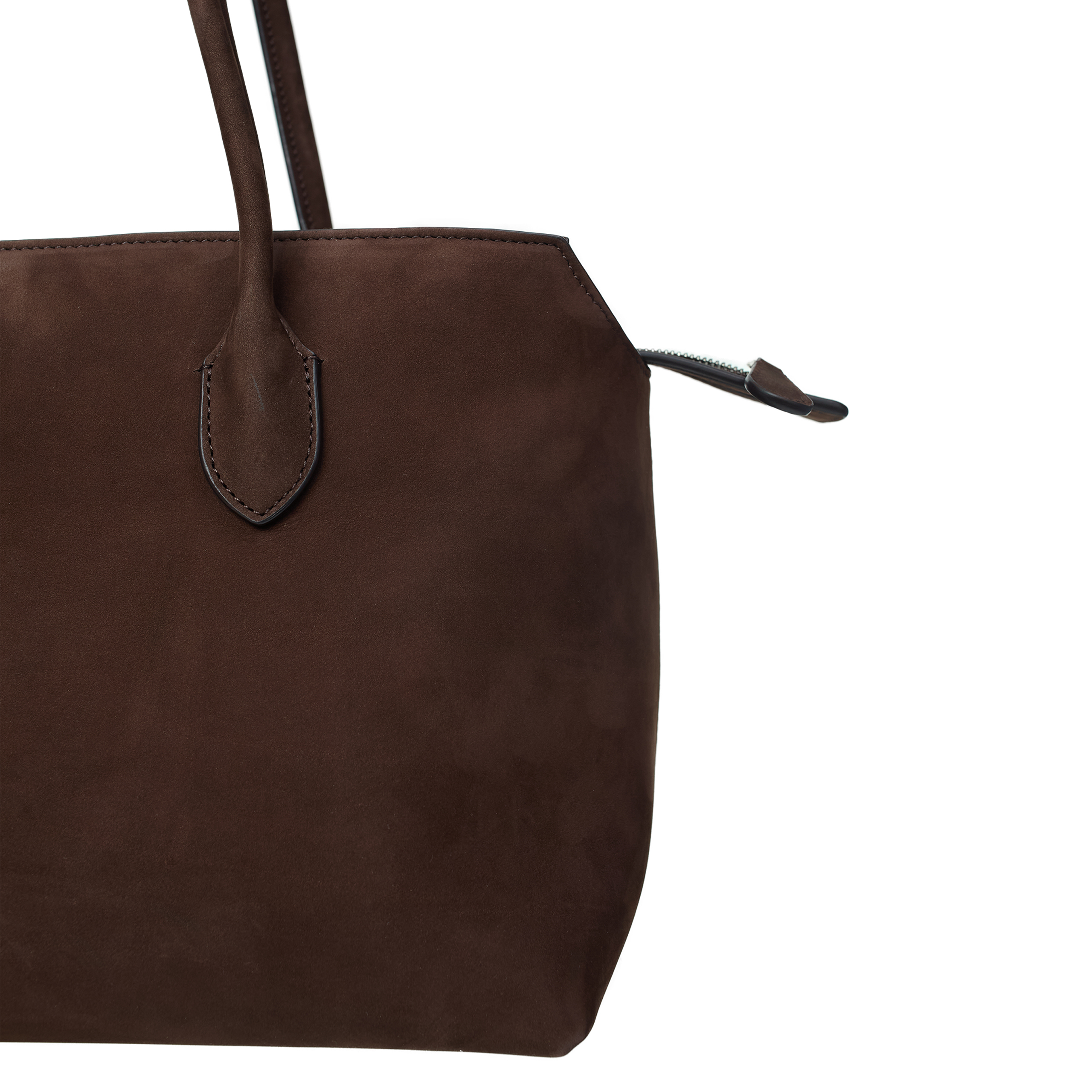 The Row Leather Bag Terrasse In Dark Brown