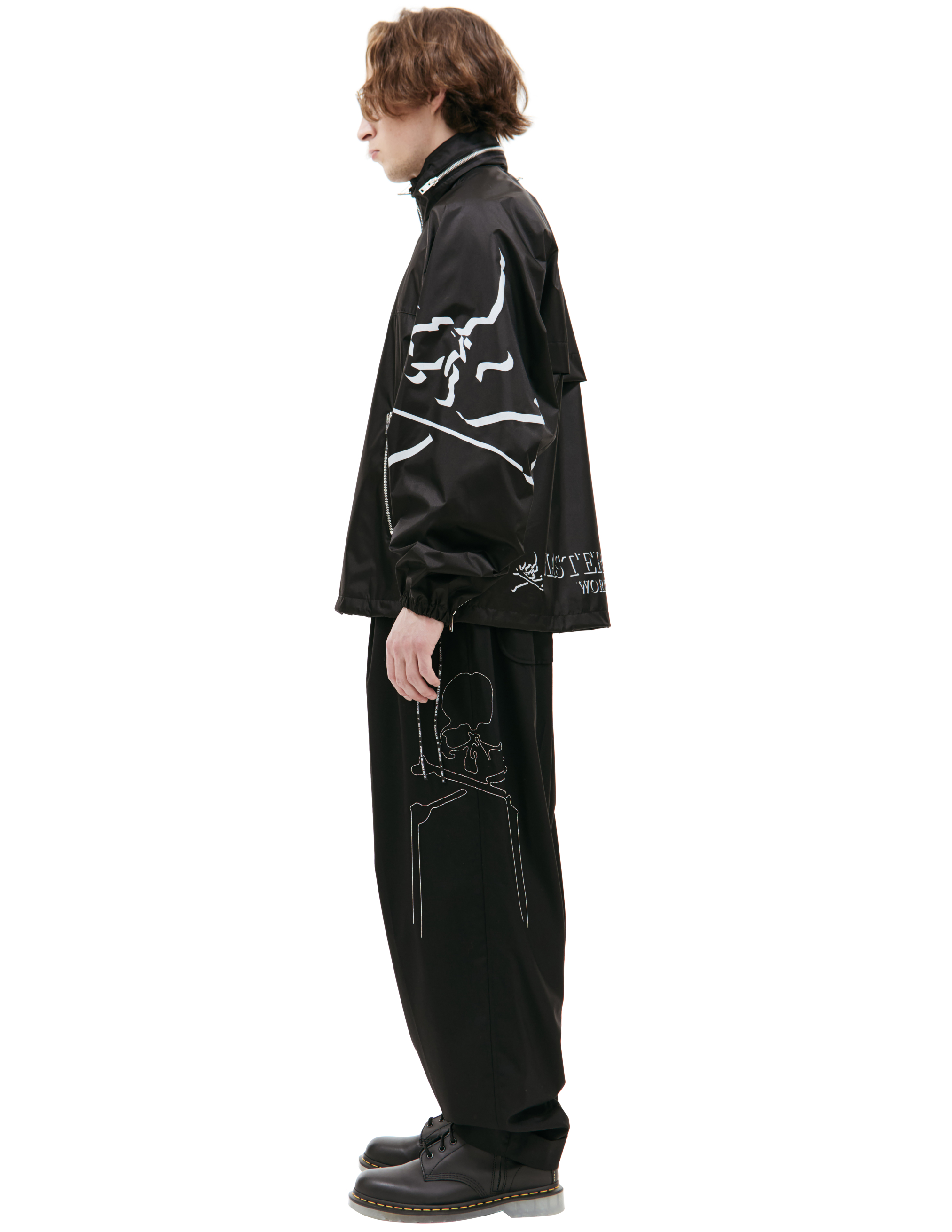 Shop Mastermind Japan Embroidered Logo Jacket In Black