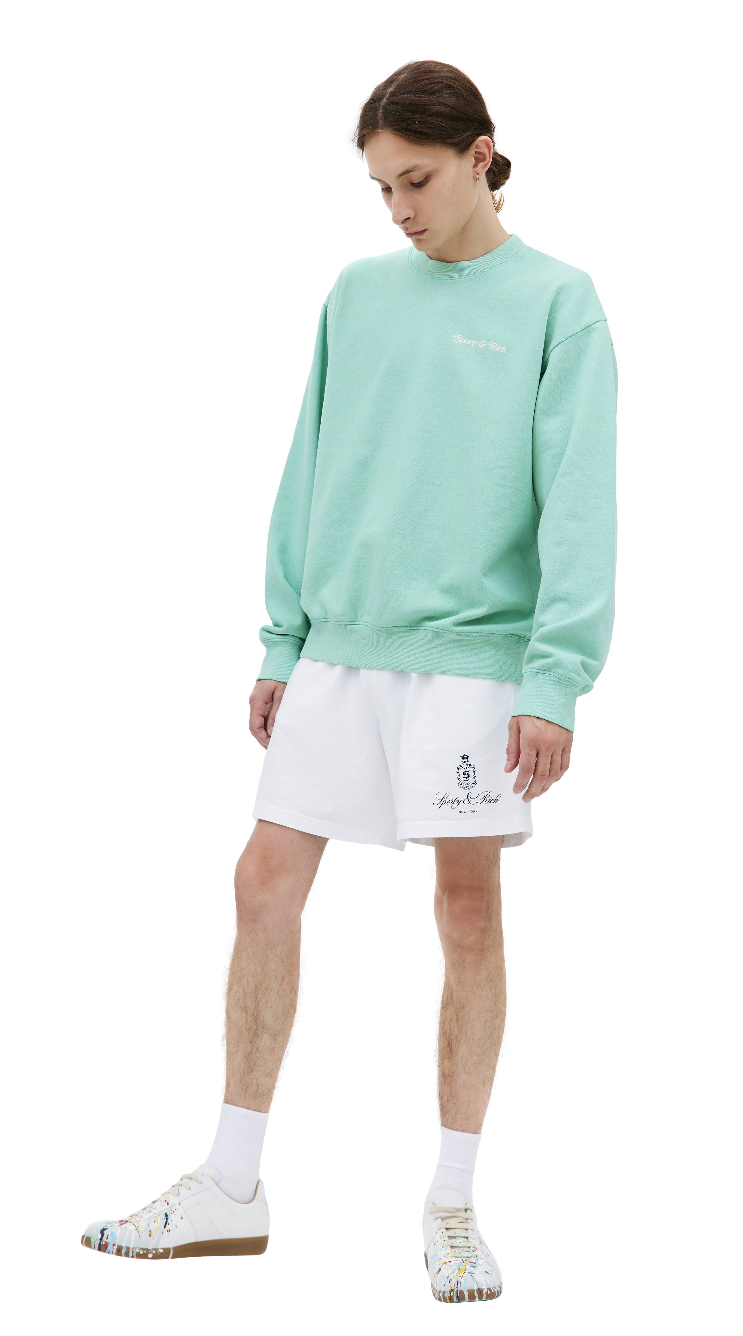 スウェット・トレーナー Sporty & Rich Unisex Self Love Club Sweatshirt CR867JD Buy SPORTY & RICH men light green 'self love club' printed