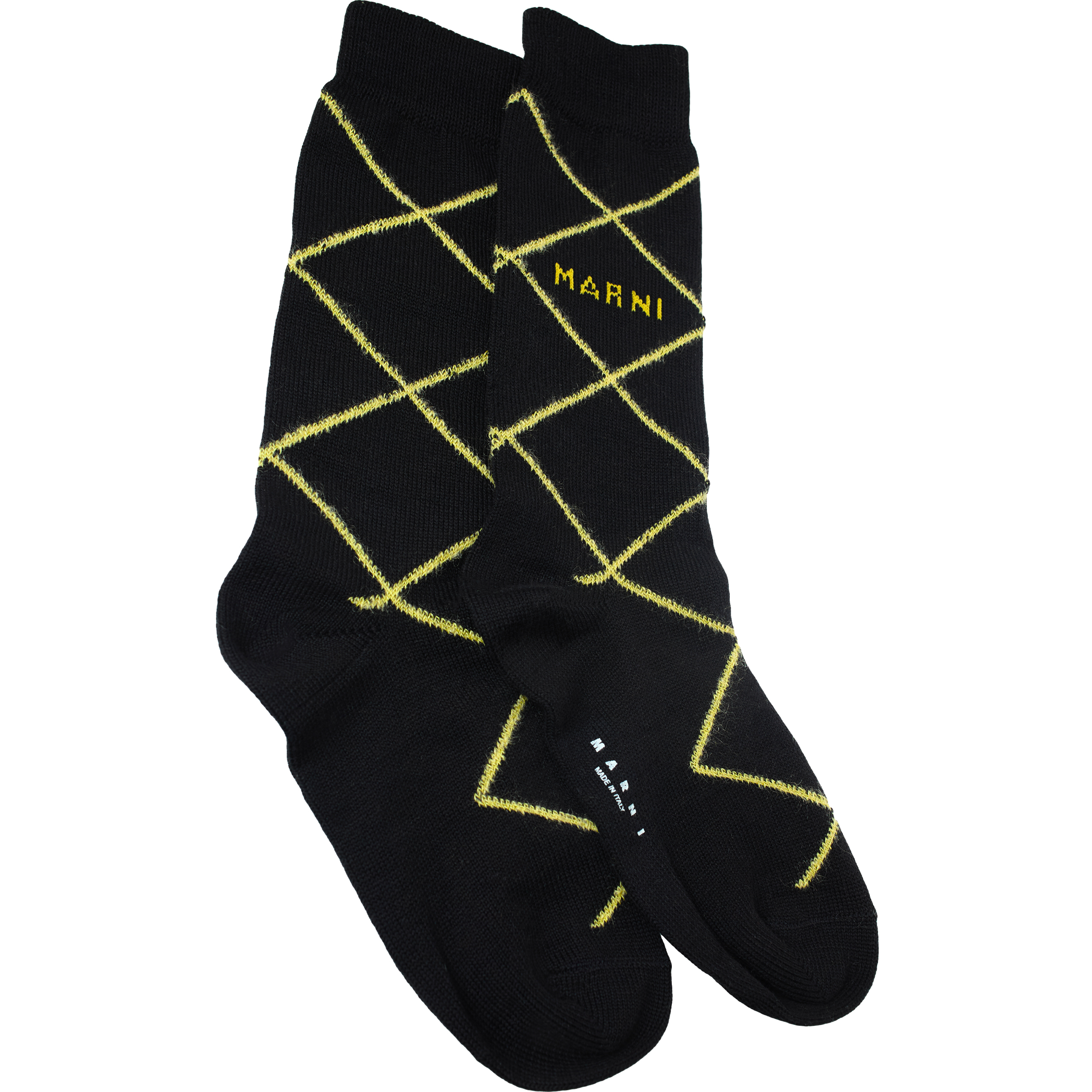 Shop Marni Black Logo Socks