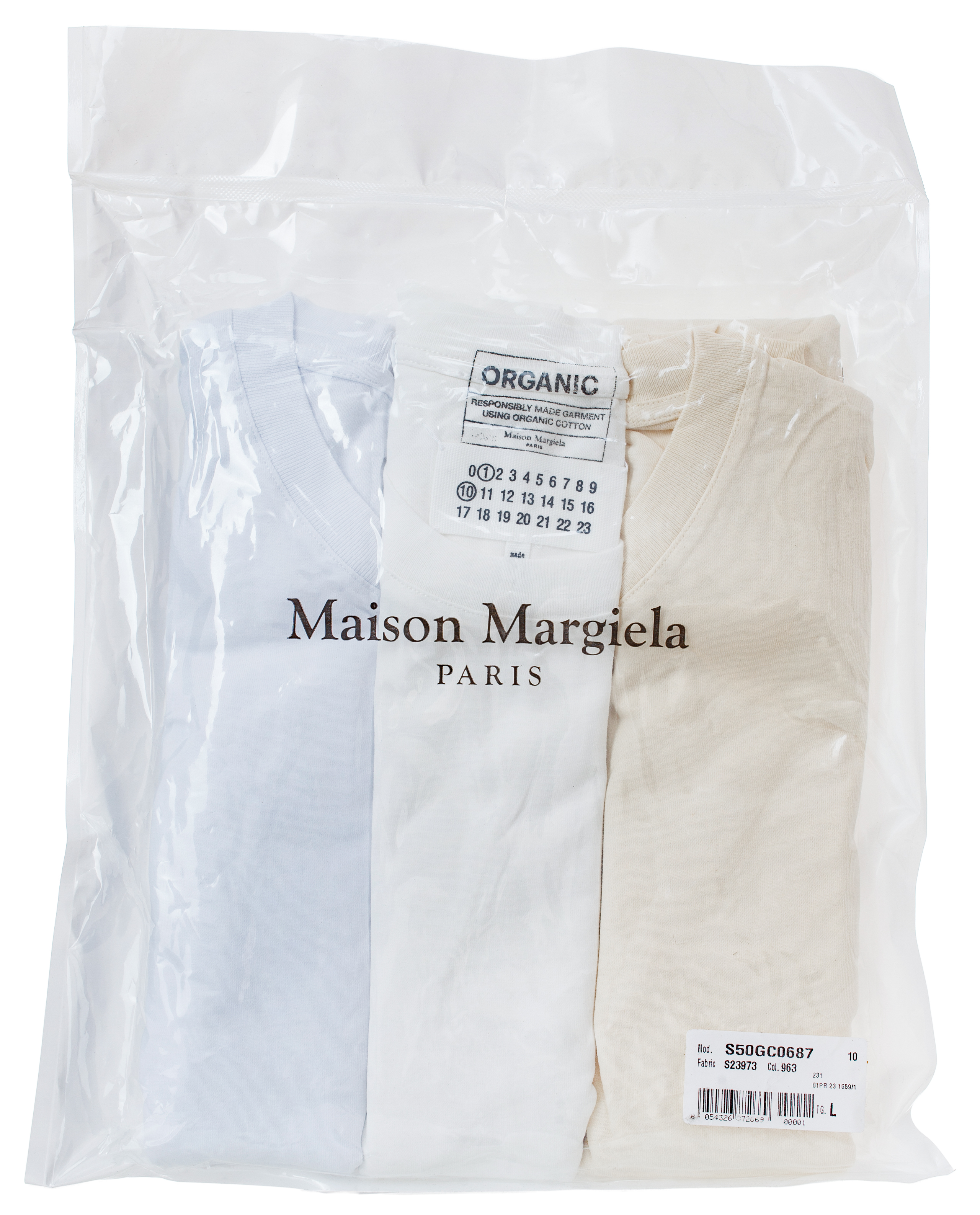 Buy Maison Margiela men multicolor 3 pack cotton t-shirts