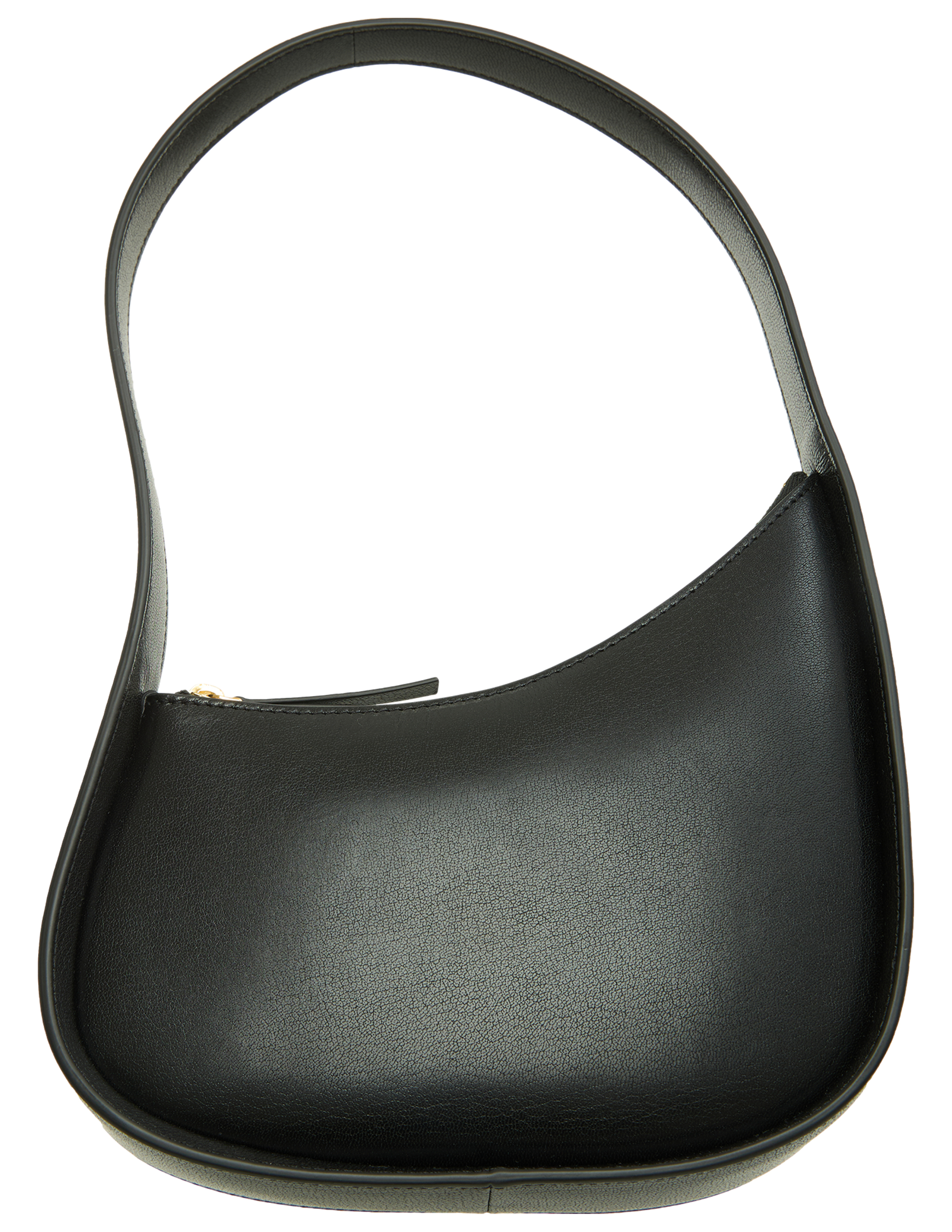 The Row Half Moon Leather Bag In Black