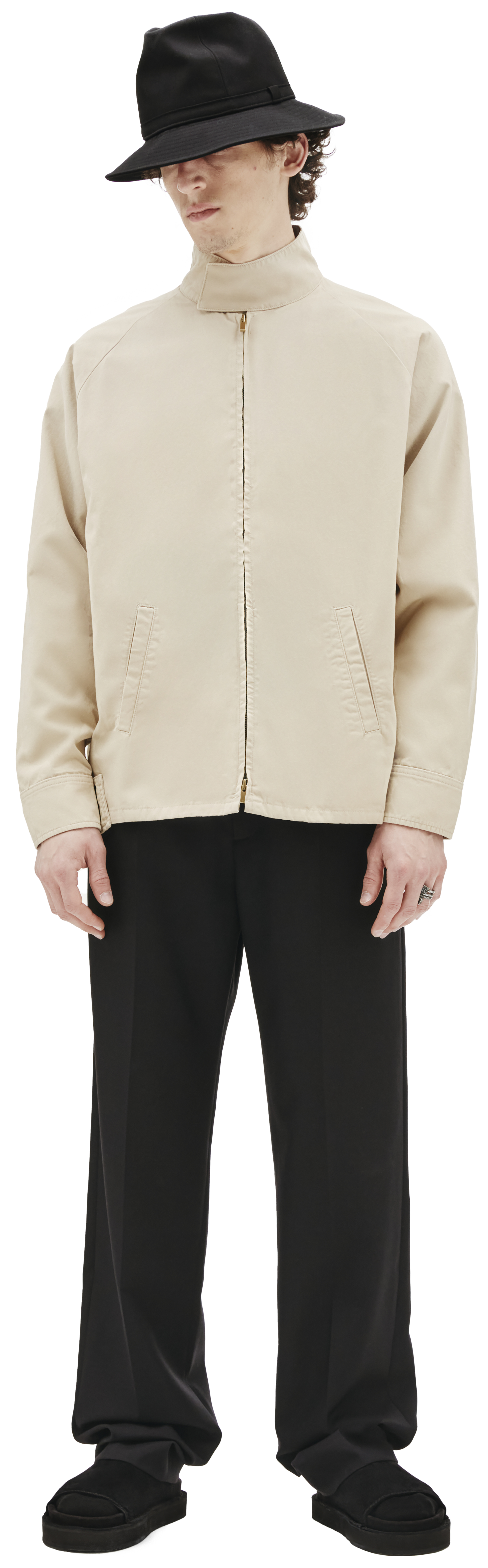 Buy Fear of God men cotton beige baseball jacket for $907 online 