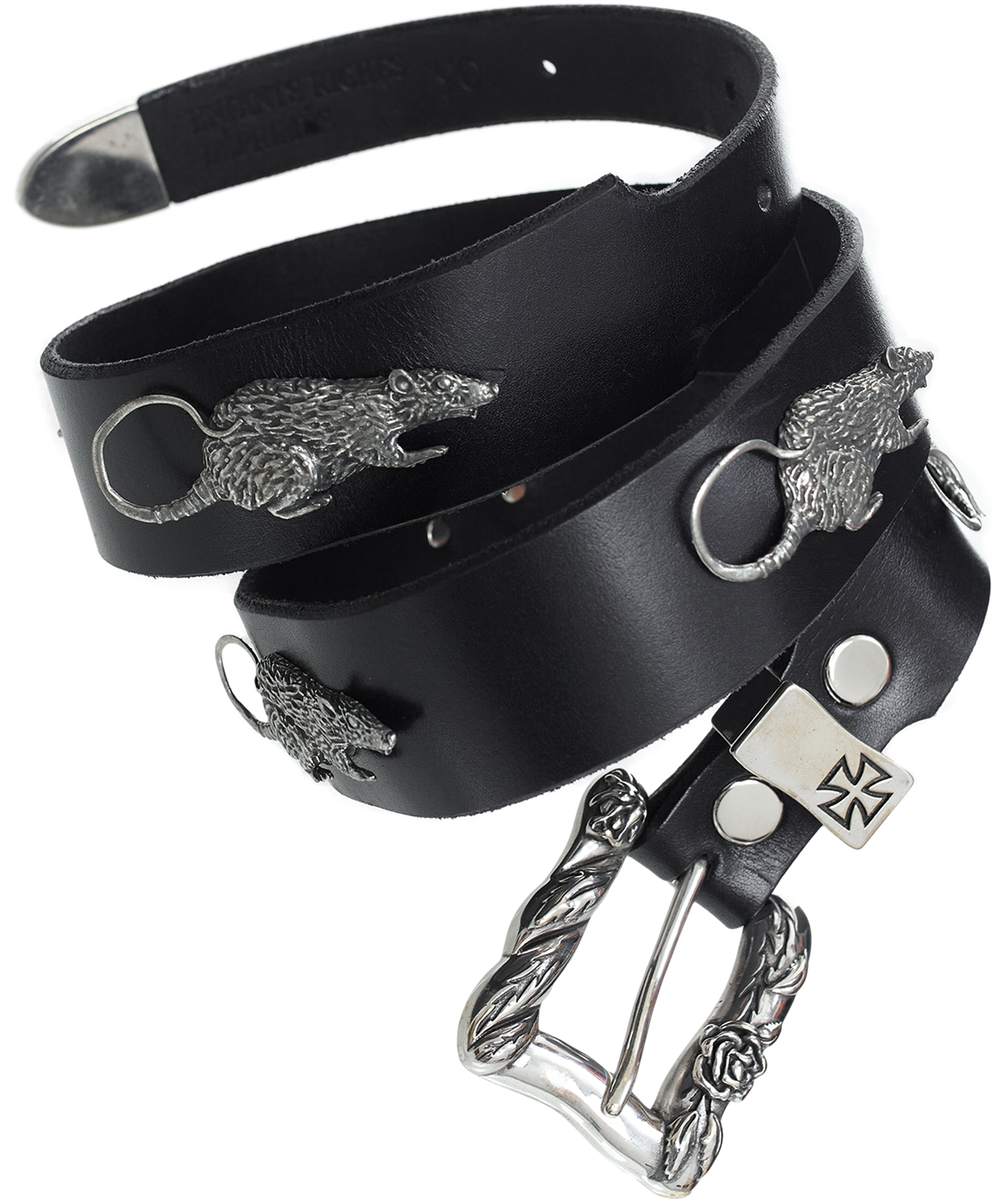 Buy Enfants Riches Déprimés women black leather belt for $2,400