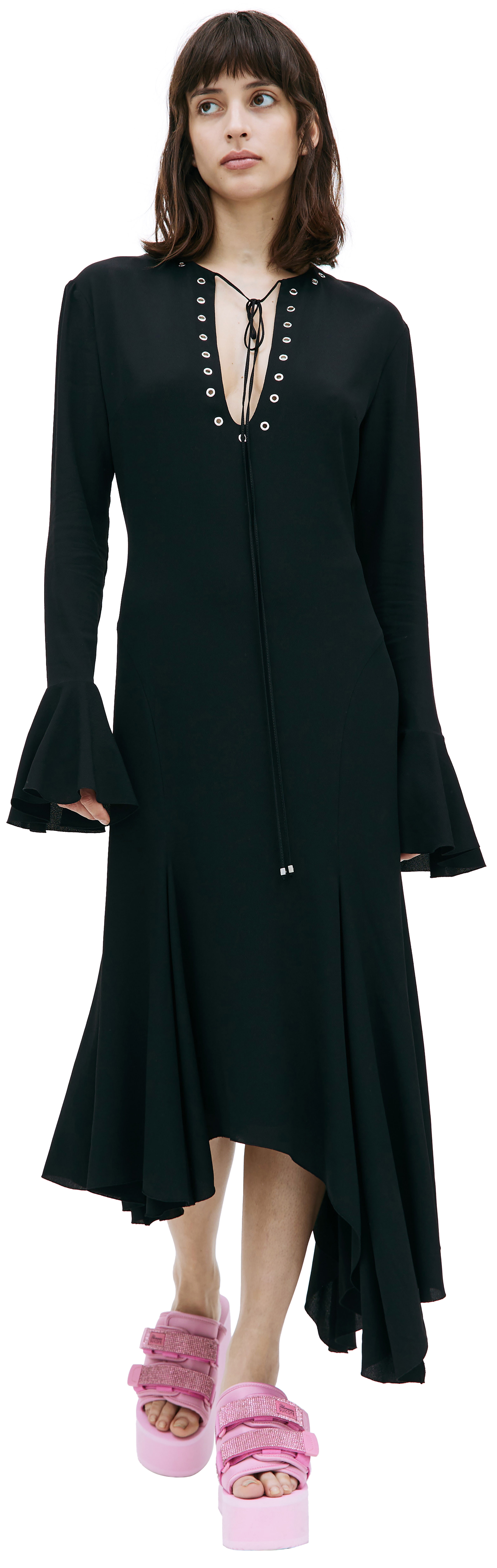 Buy Blumarine women black midi dress for €765 online on SV77