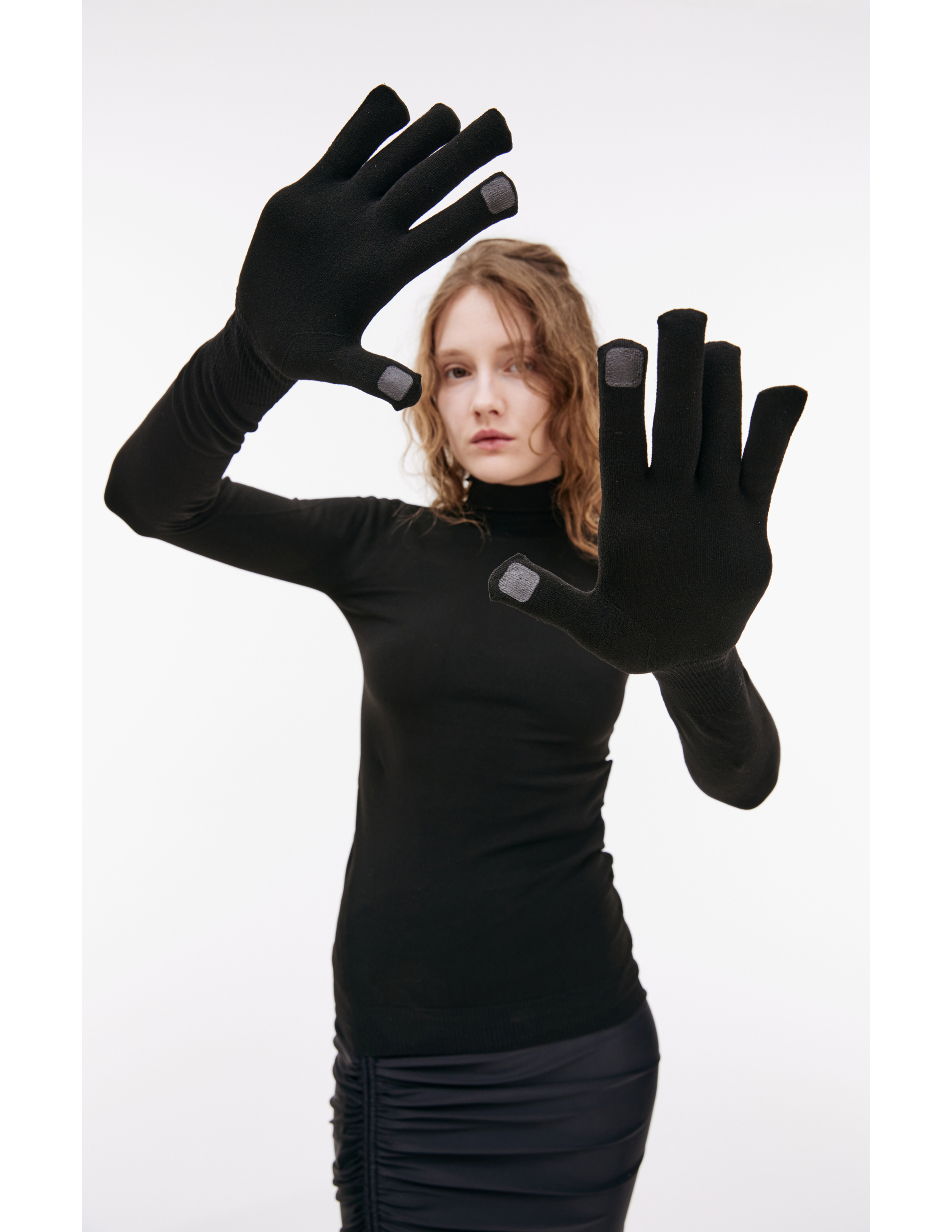 Shop Balenciaga Black Gloves Sweater