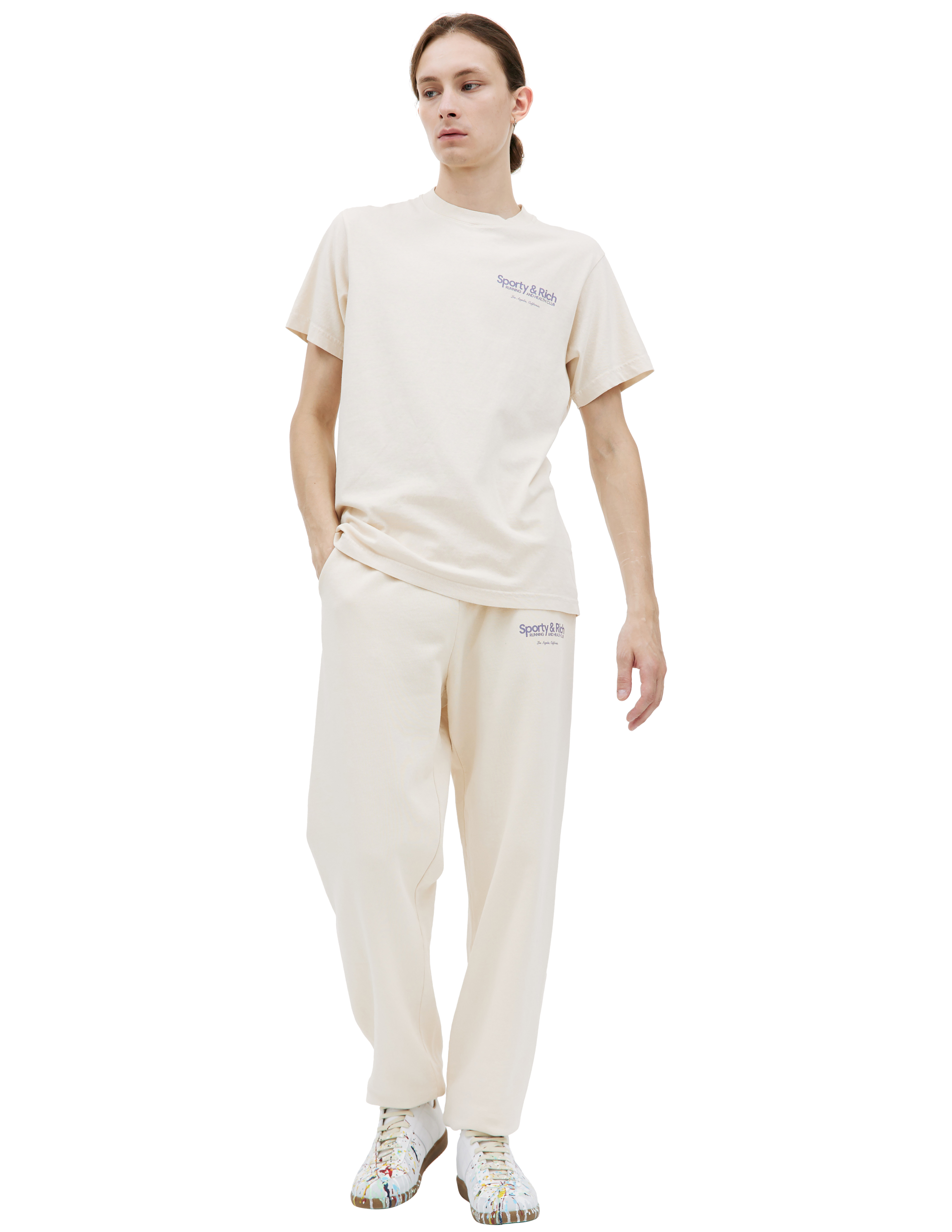 SPORTY & RICH Beige Club t-shirt