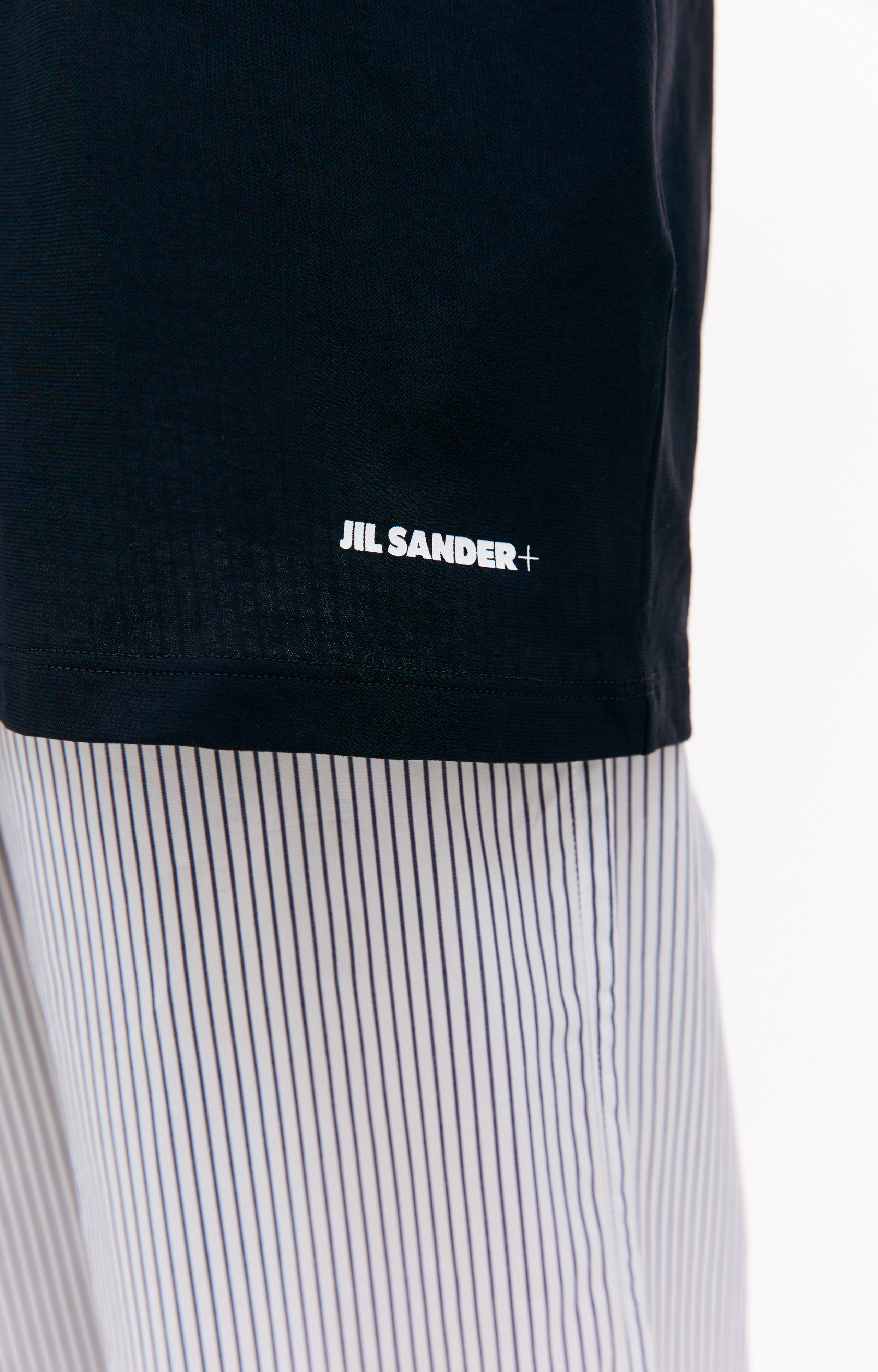 Buy Jil Sander women navy blue cotton t-shirt for $310