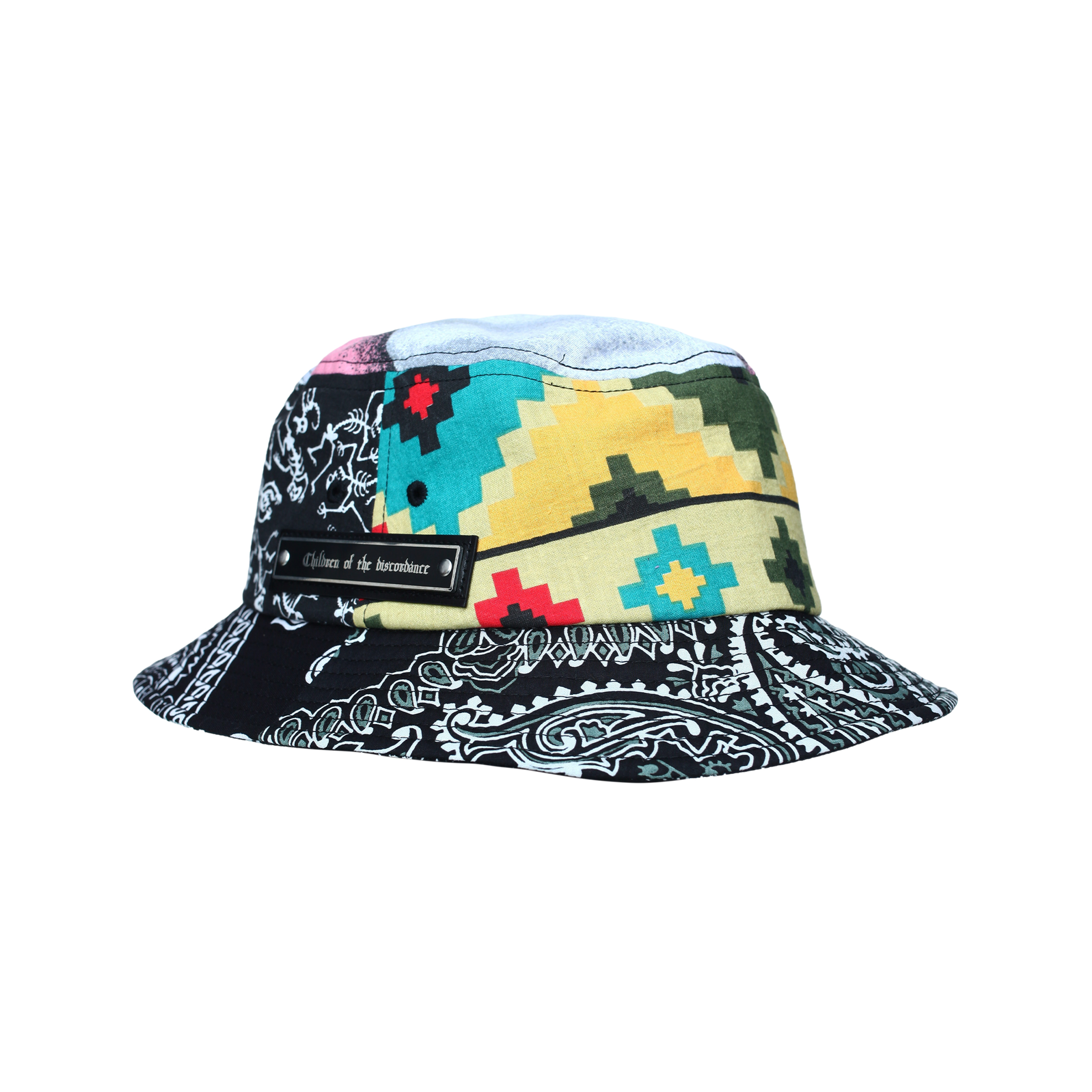 Shop Children Of The Discordance Paisley Printed Bucket Hat In Black
