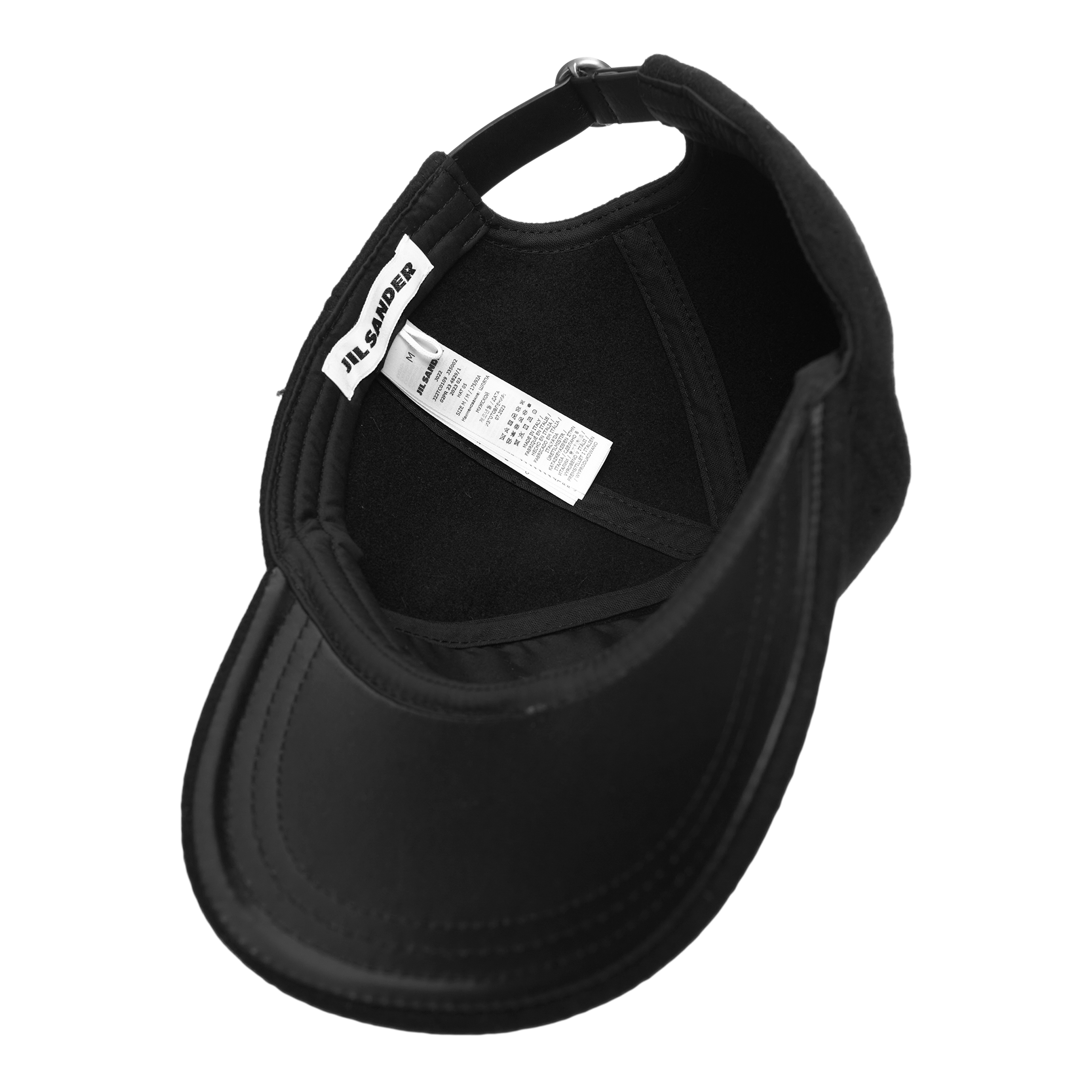 Jil Sander Embroidered-logo Cashmere Cap In Black