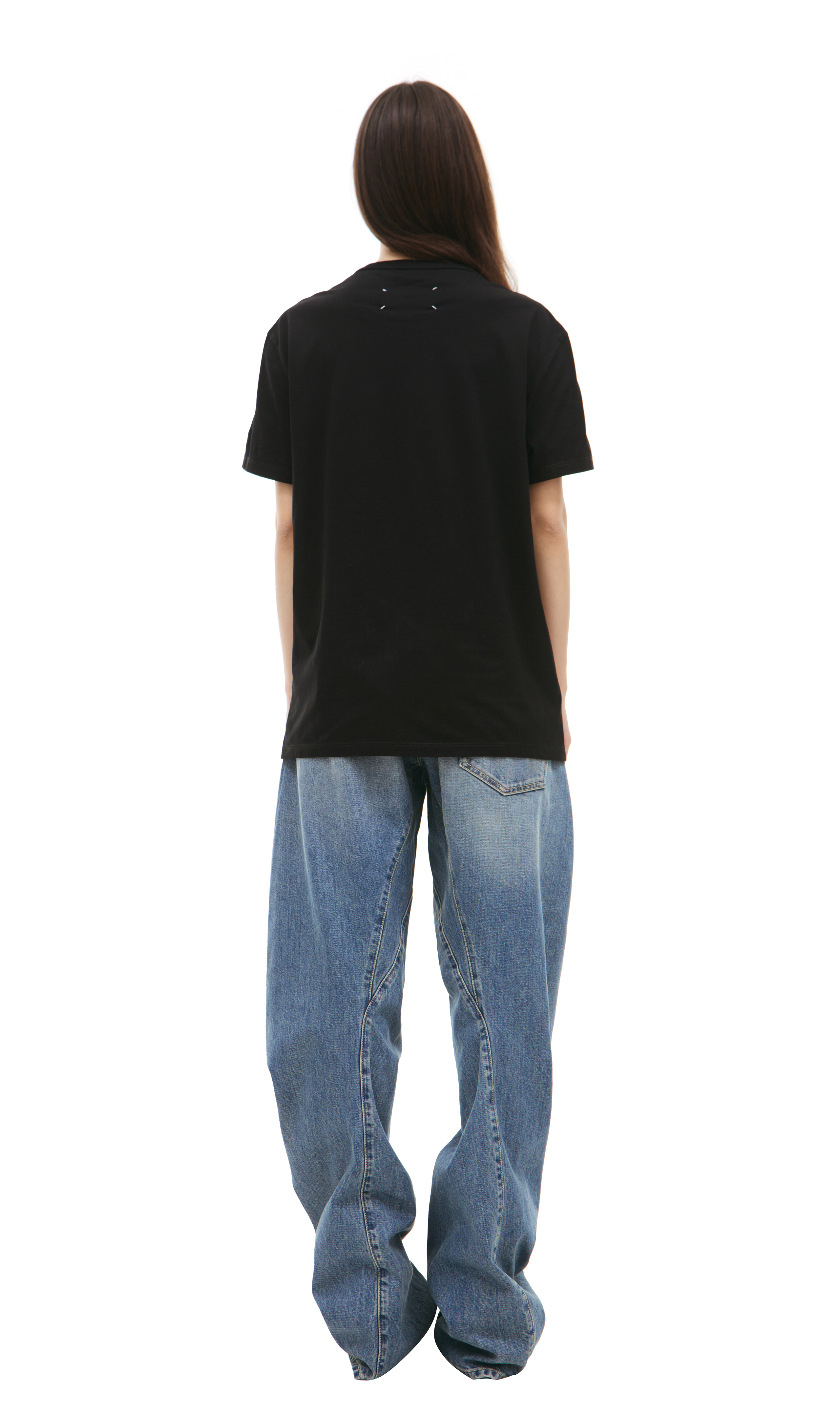 Tシャツ・カットソー MAISON MARGIELA Women Tunic Tops S51NA0065 S20518 096 121 Be MM6 Maison Margiela slogan-print Tunic Dress | Black