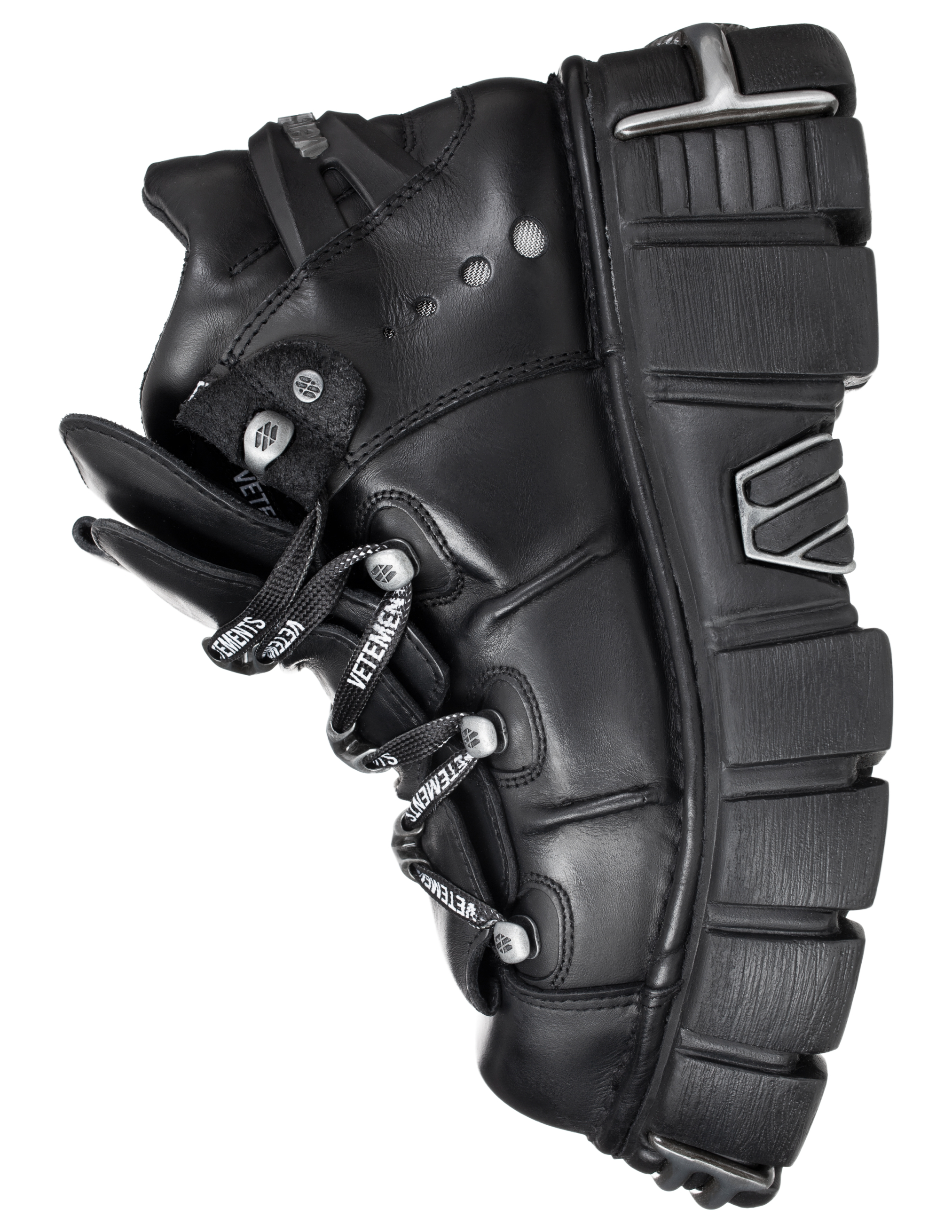 Shop Vetements X New Rock Platform Boots In Black
